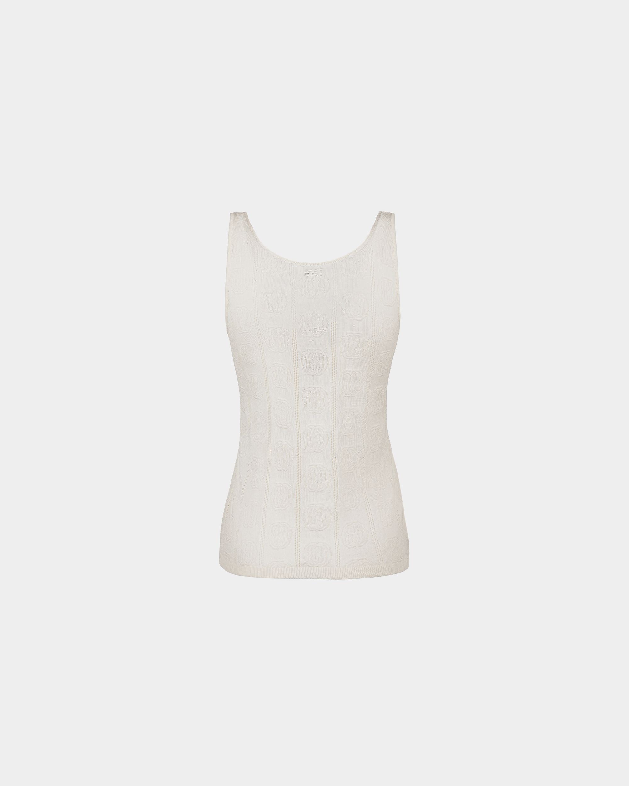 Bally Global - Tank Top In White Silk And Cotton - White