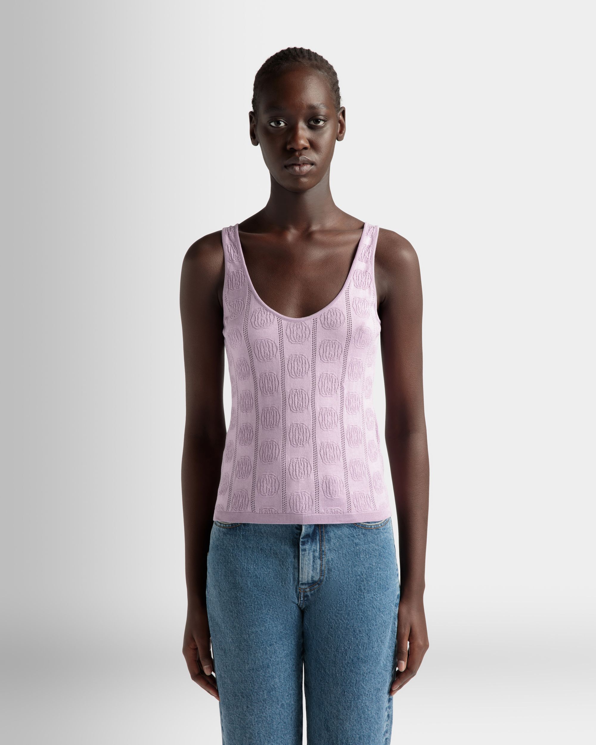 Bally Global - Tank Top In A Lilac Silk Blend - Pink