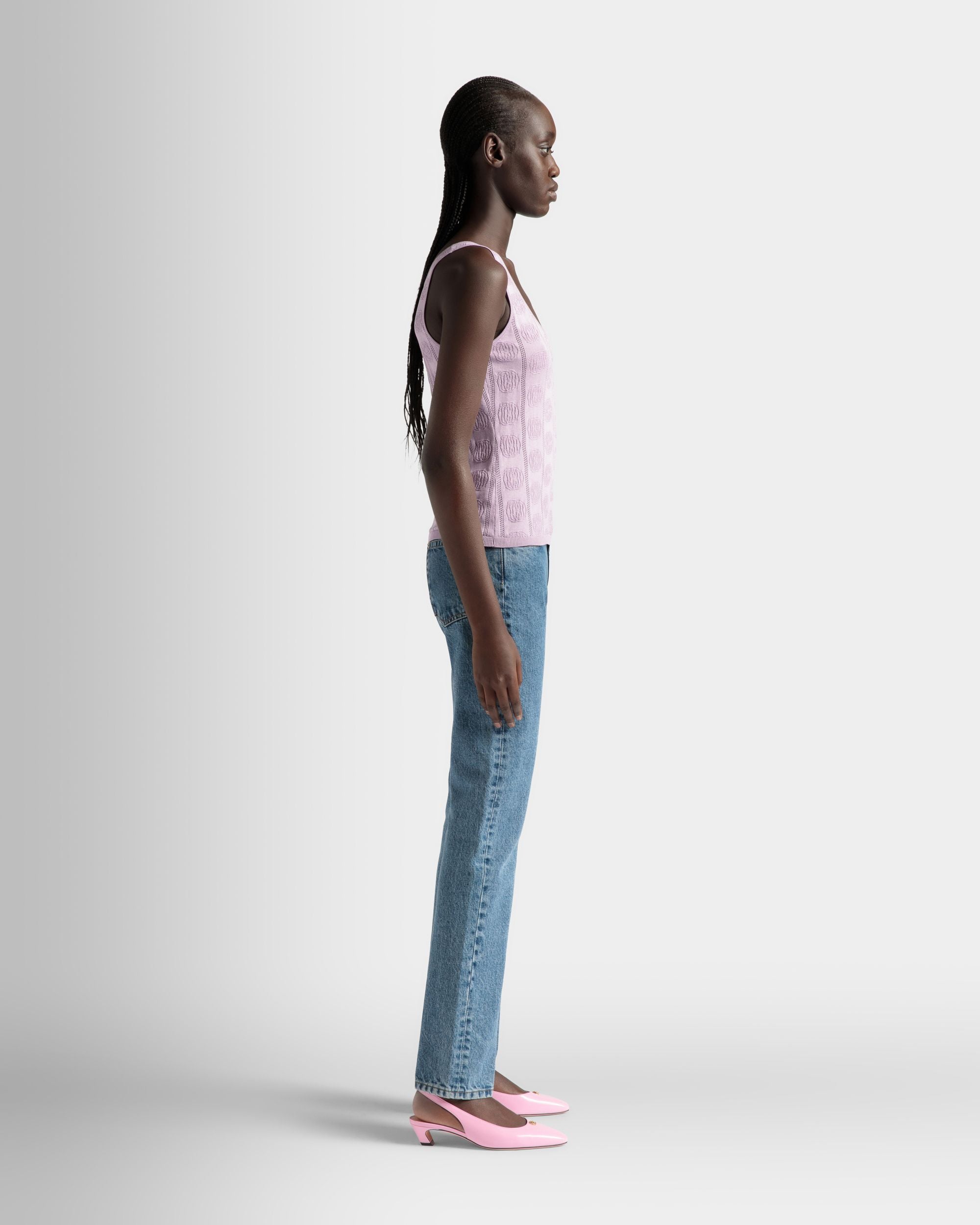 Bally Global - Tank Top In A Lilac Silk Blend - Pink