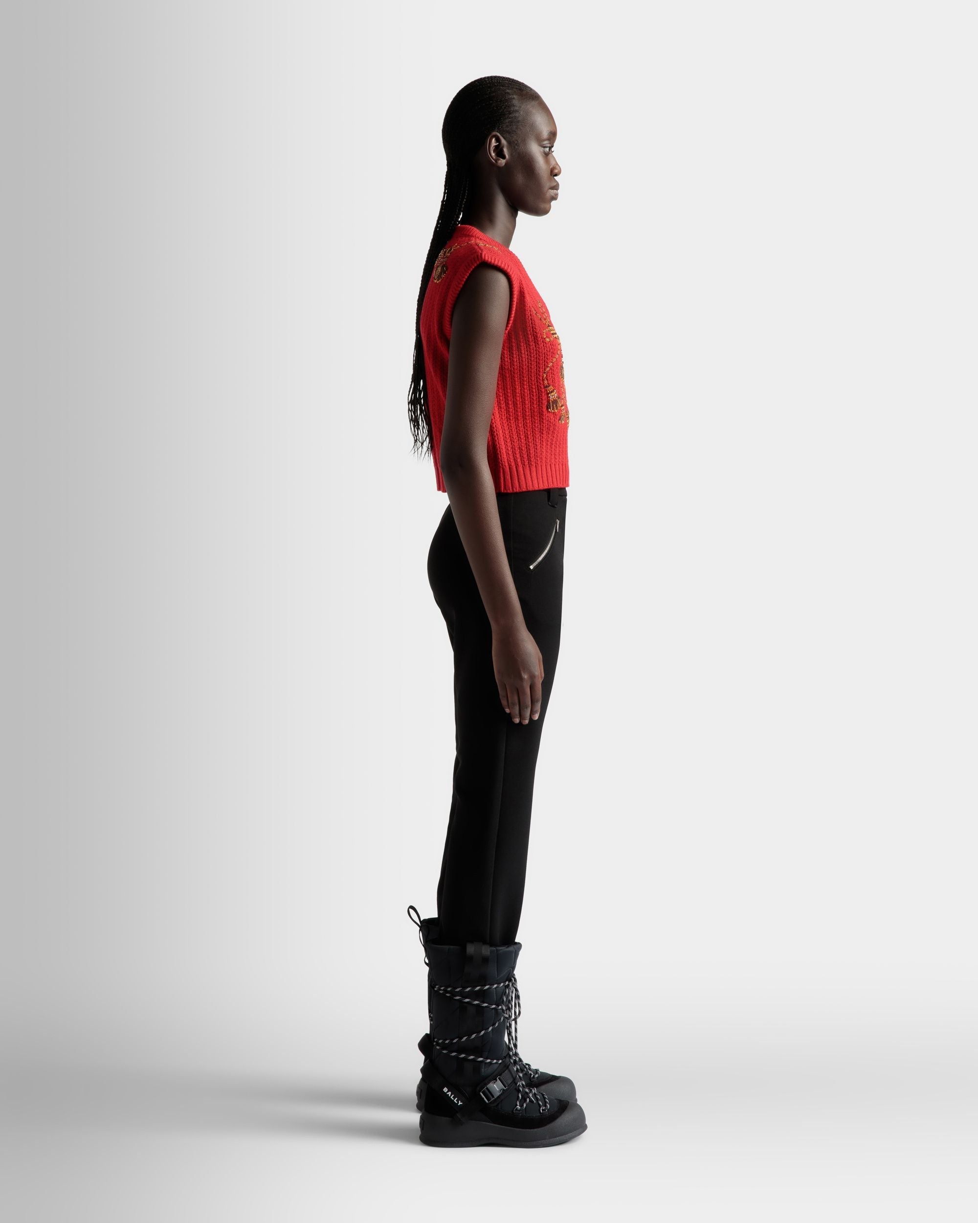 Bally Global - Gilet En Cachemire Rouge - Rouge