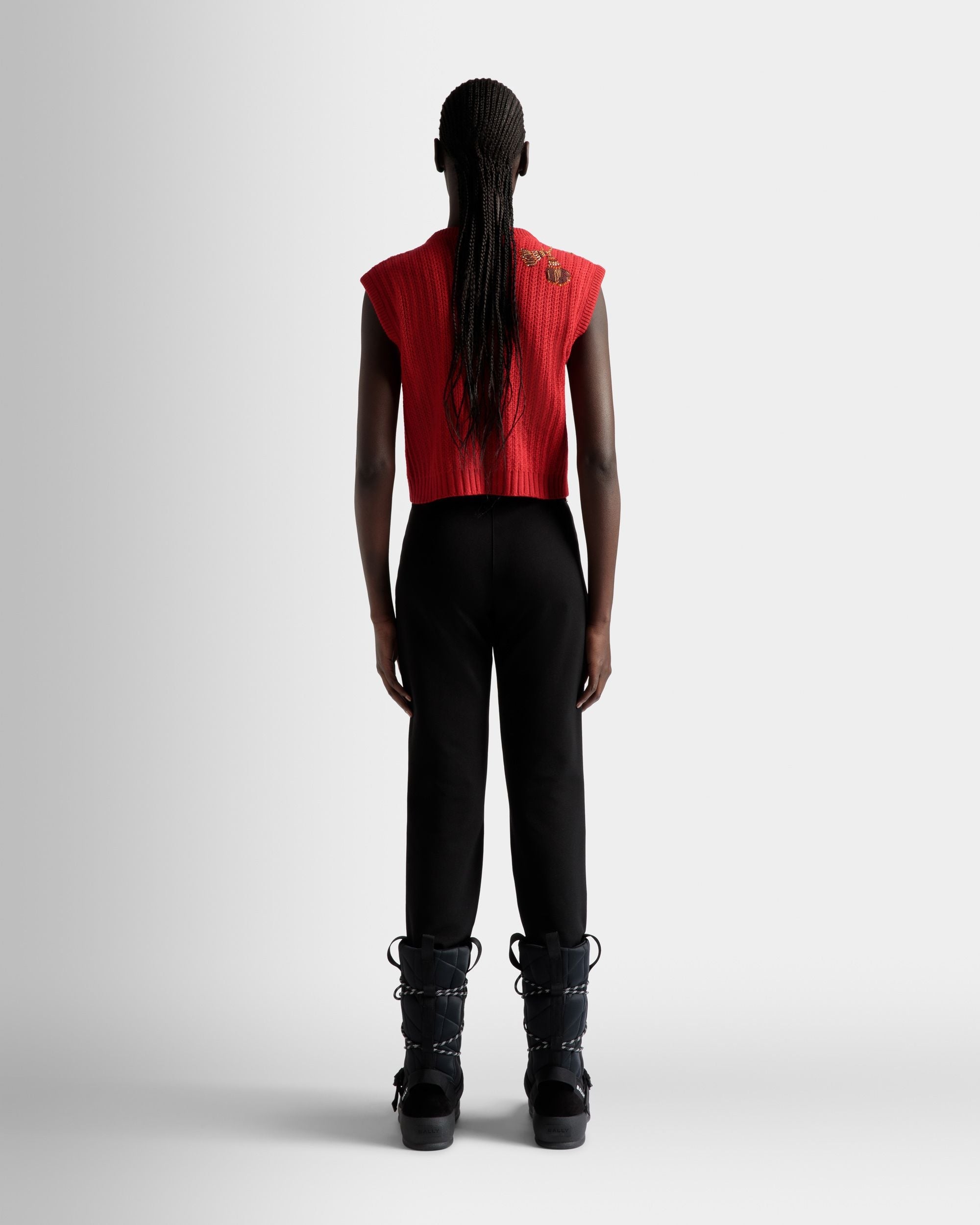Bally Global - Gilet En Cachemire Rouge - Rouge