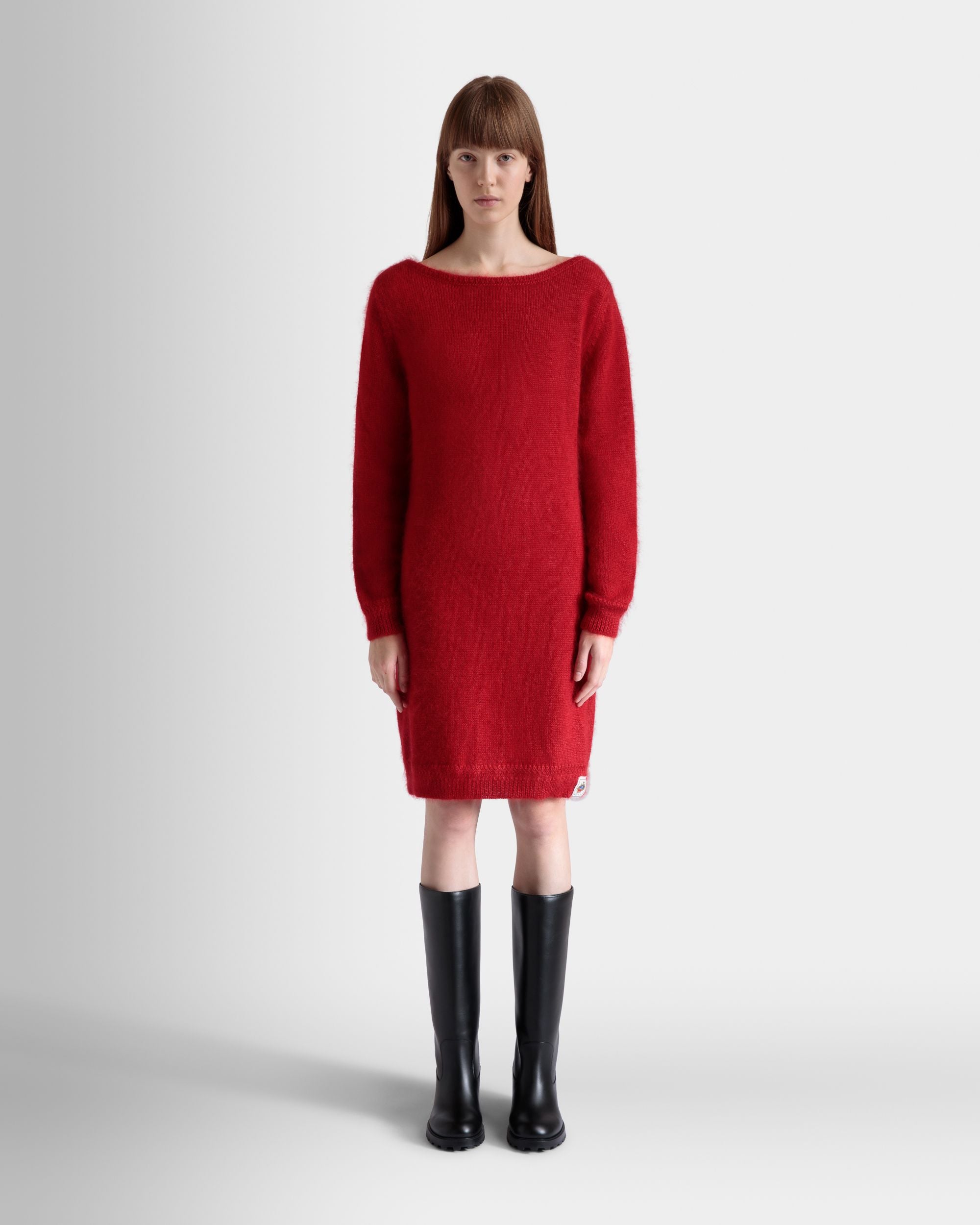 Bally Global - Minirobe En Mohair Et Soie Candy Red - Rouge