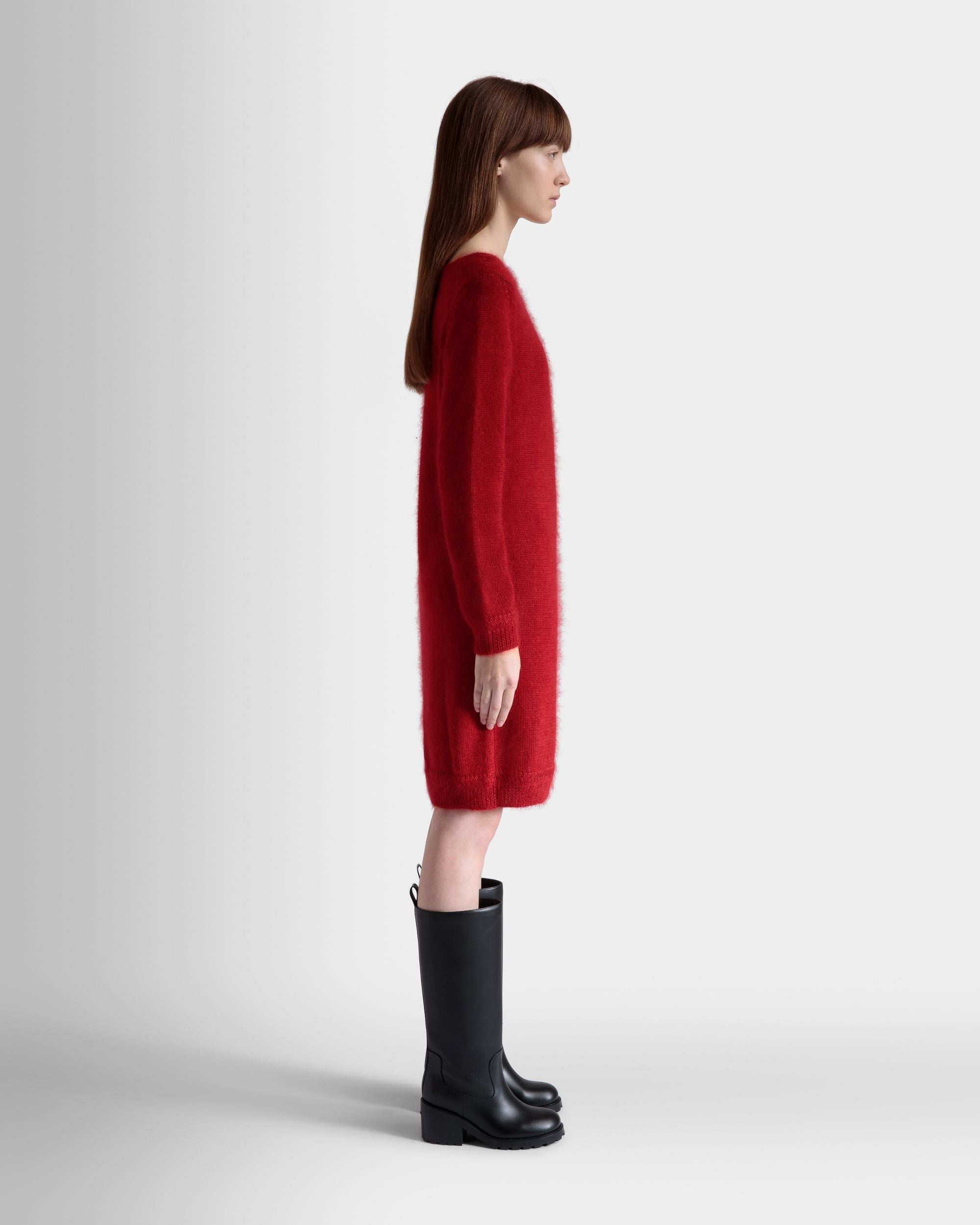 Bally Global - Minirobe En Mohair Et Soie Candy Red - Rouge