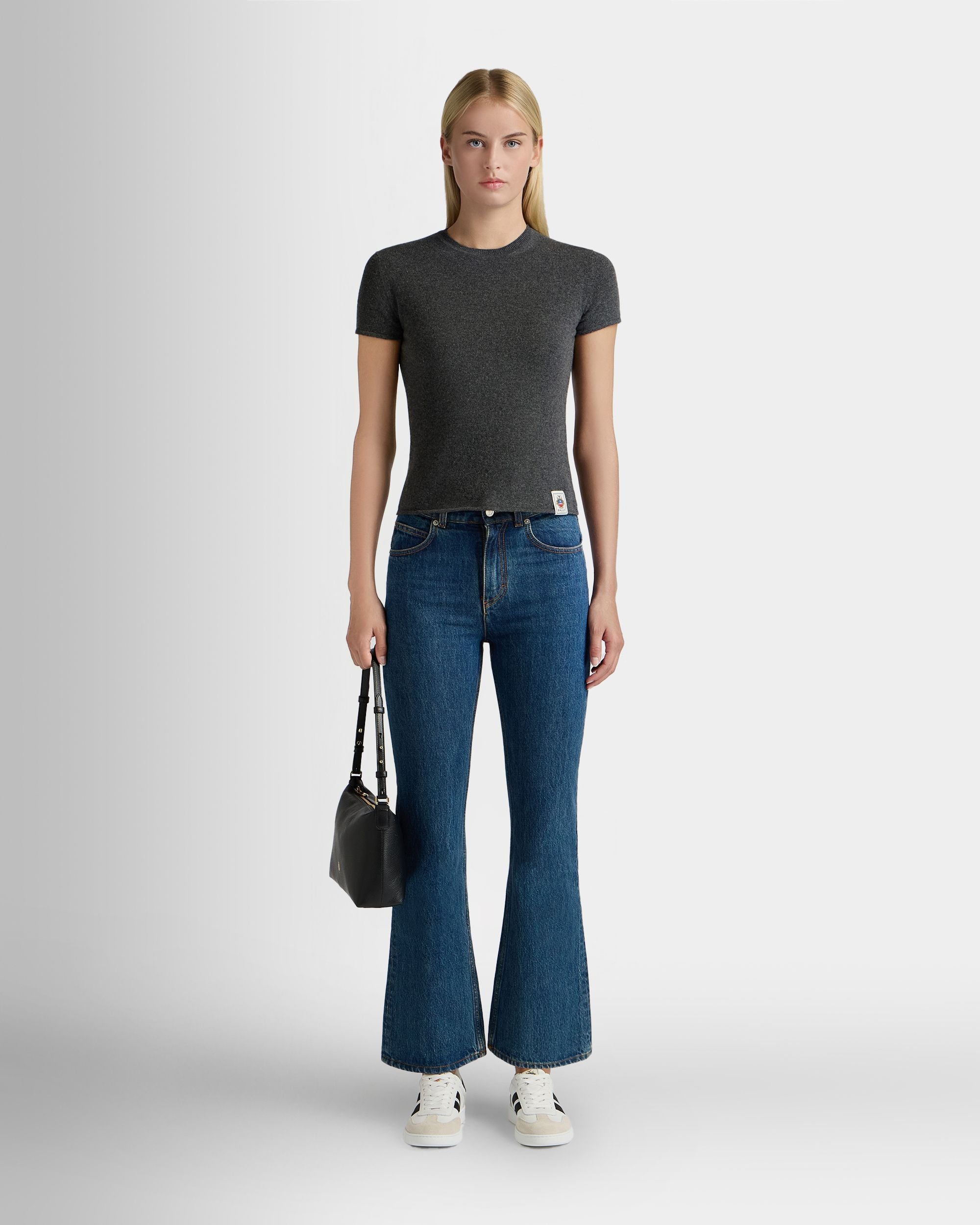 Bally Global - Knit Top in Dark Grey Cashmere - Grey