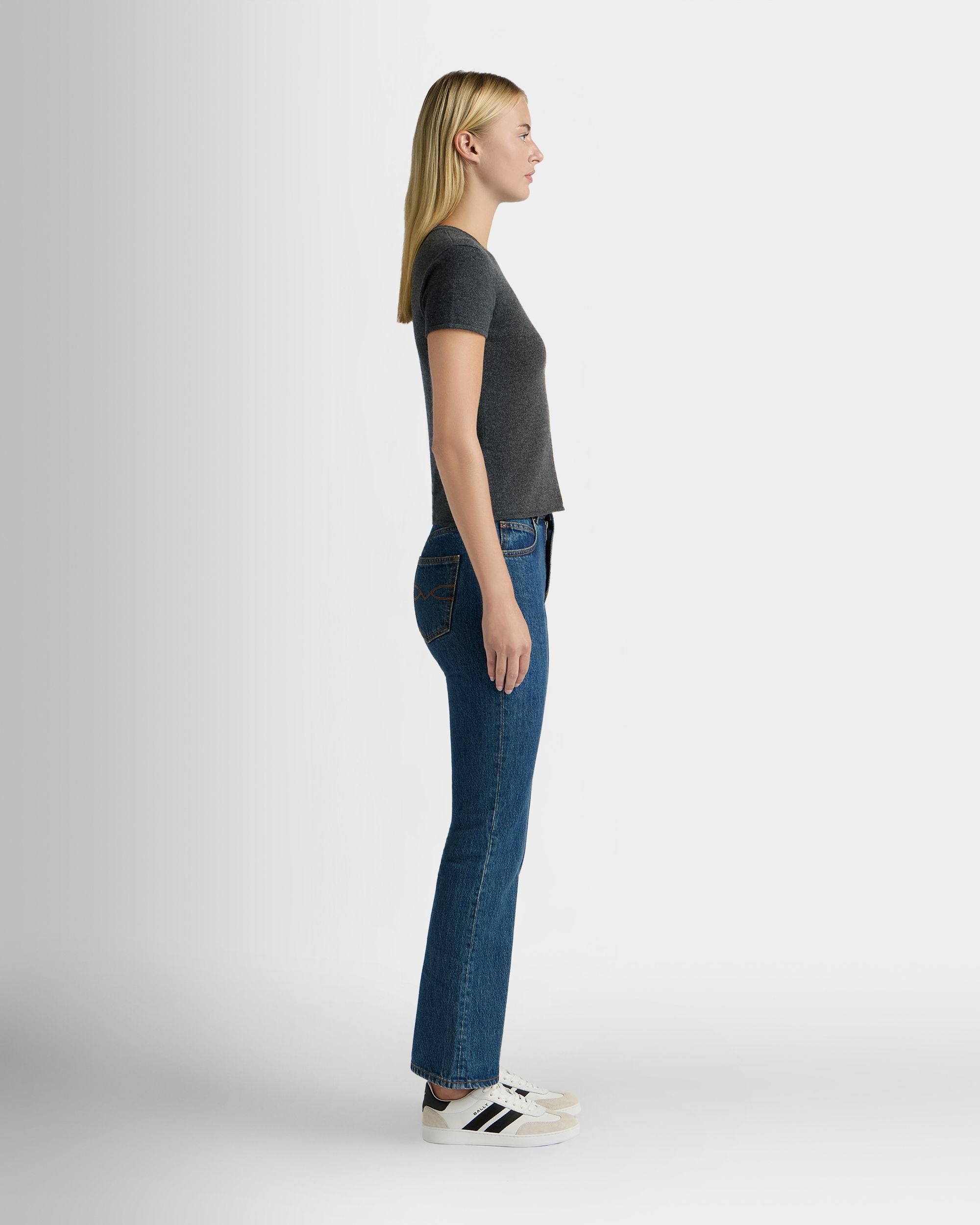 Bally Global - Knit Top in Dark Grey Cashmere - Grey
