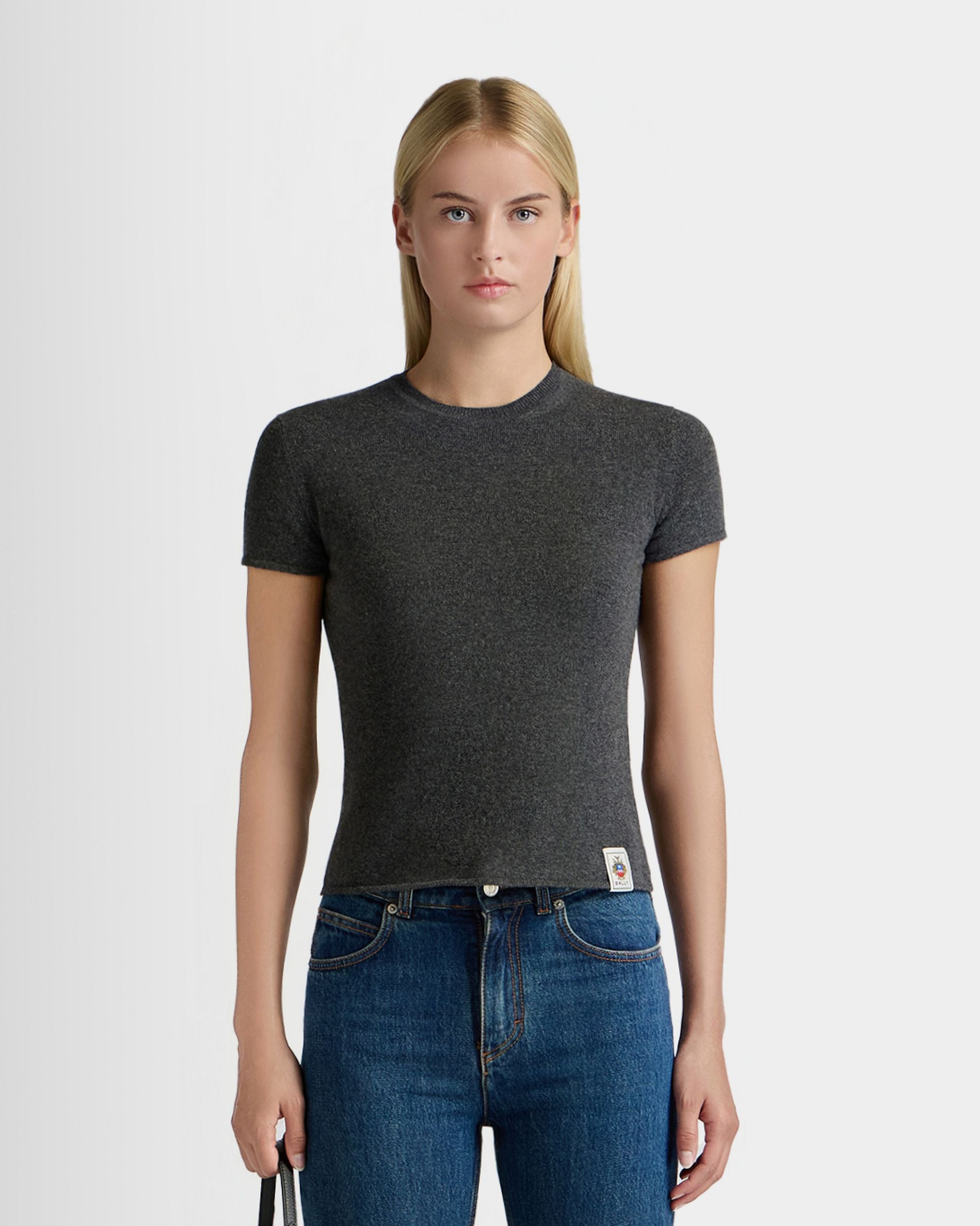 Bally Global - Knit Top in Dark Grey Cashmere - Grey