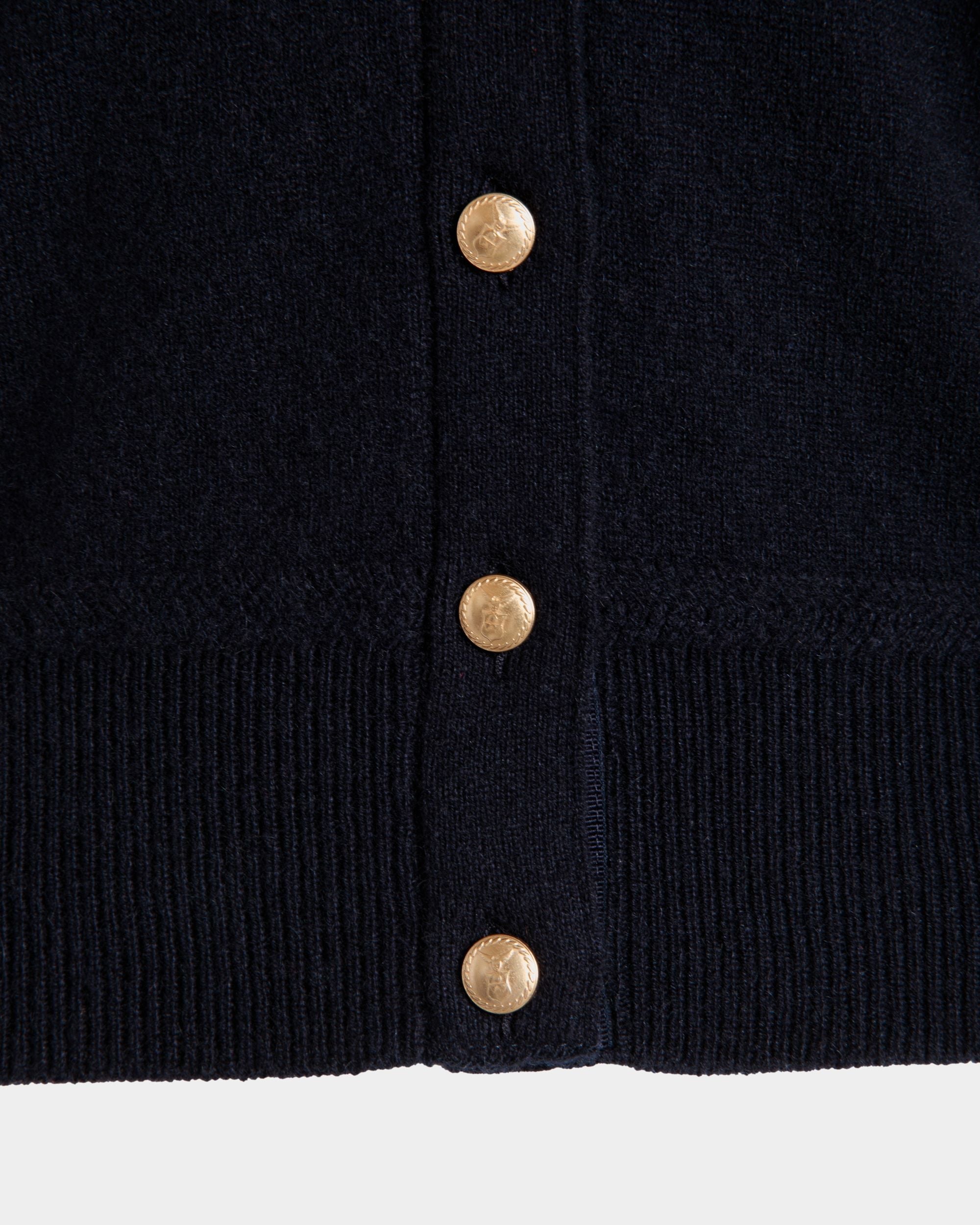 Bally Global - Cardigan In Navy Blue Cashmere - Blue