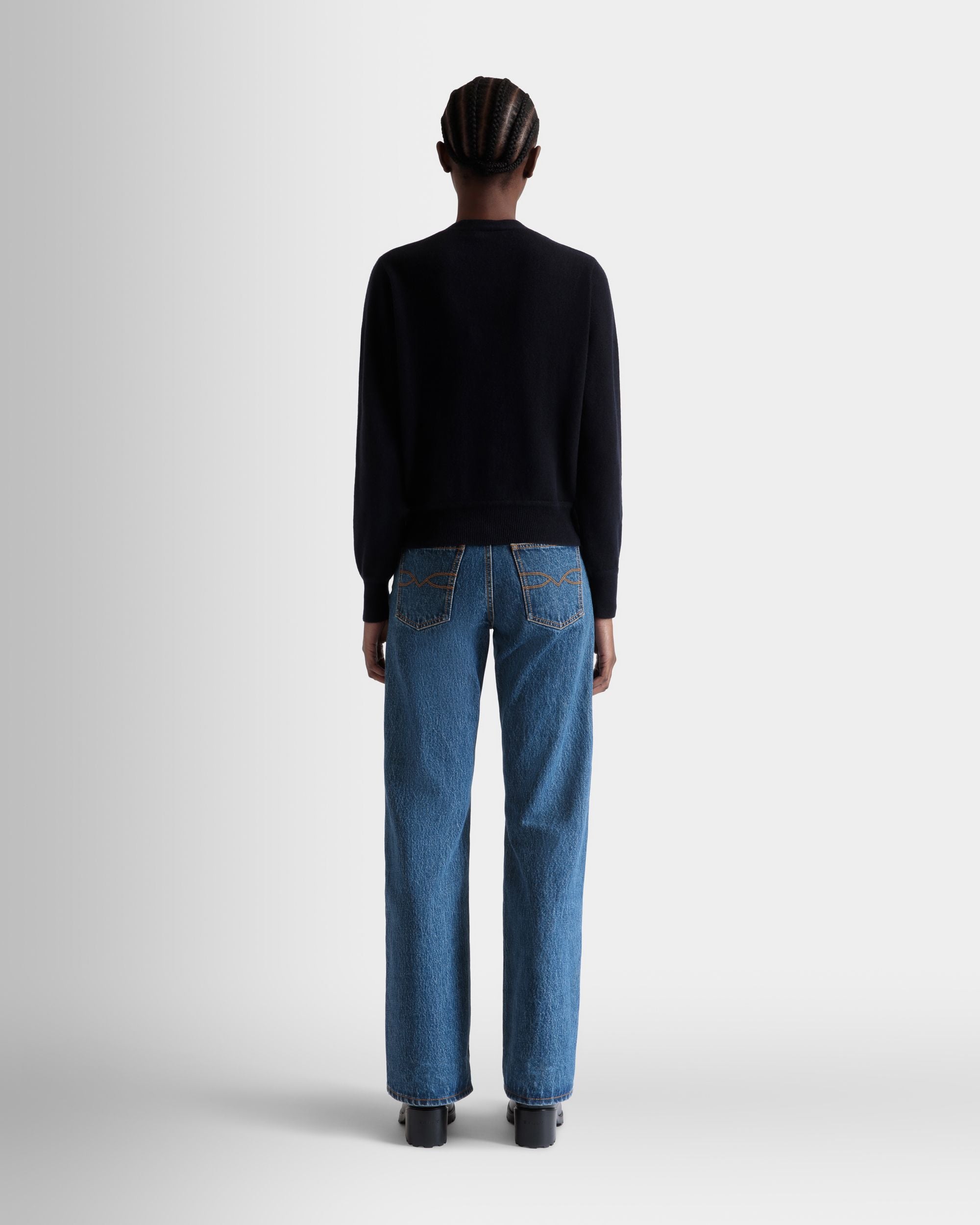 Bally Global - Cardigan In Navy Blue Cashmere - Blue