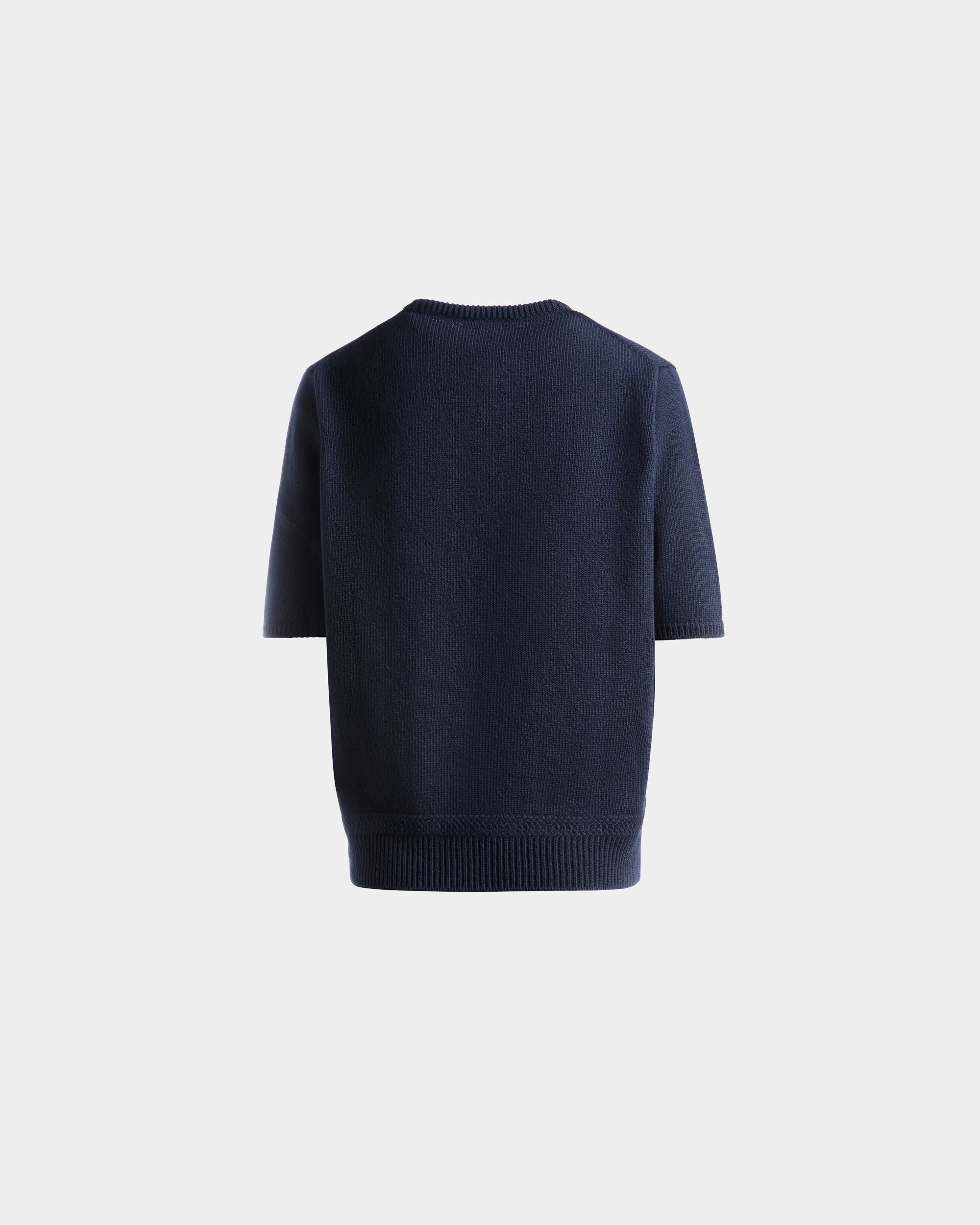 Bally Global - Half-sleeve Top in Blue Wool - Blue