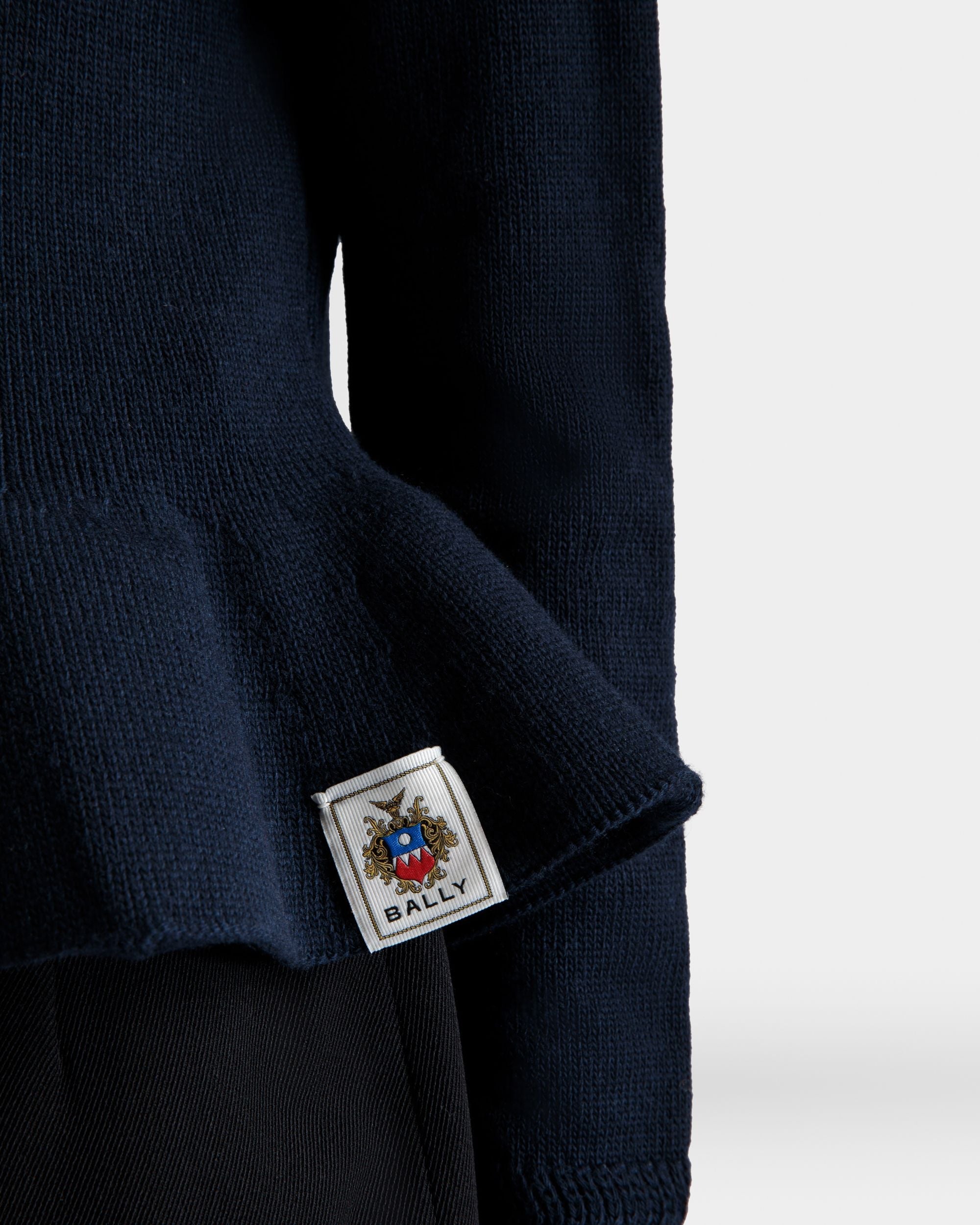 Bally Global - Knit Top In Navy Blue Wool - Blue