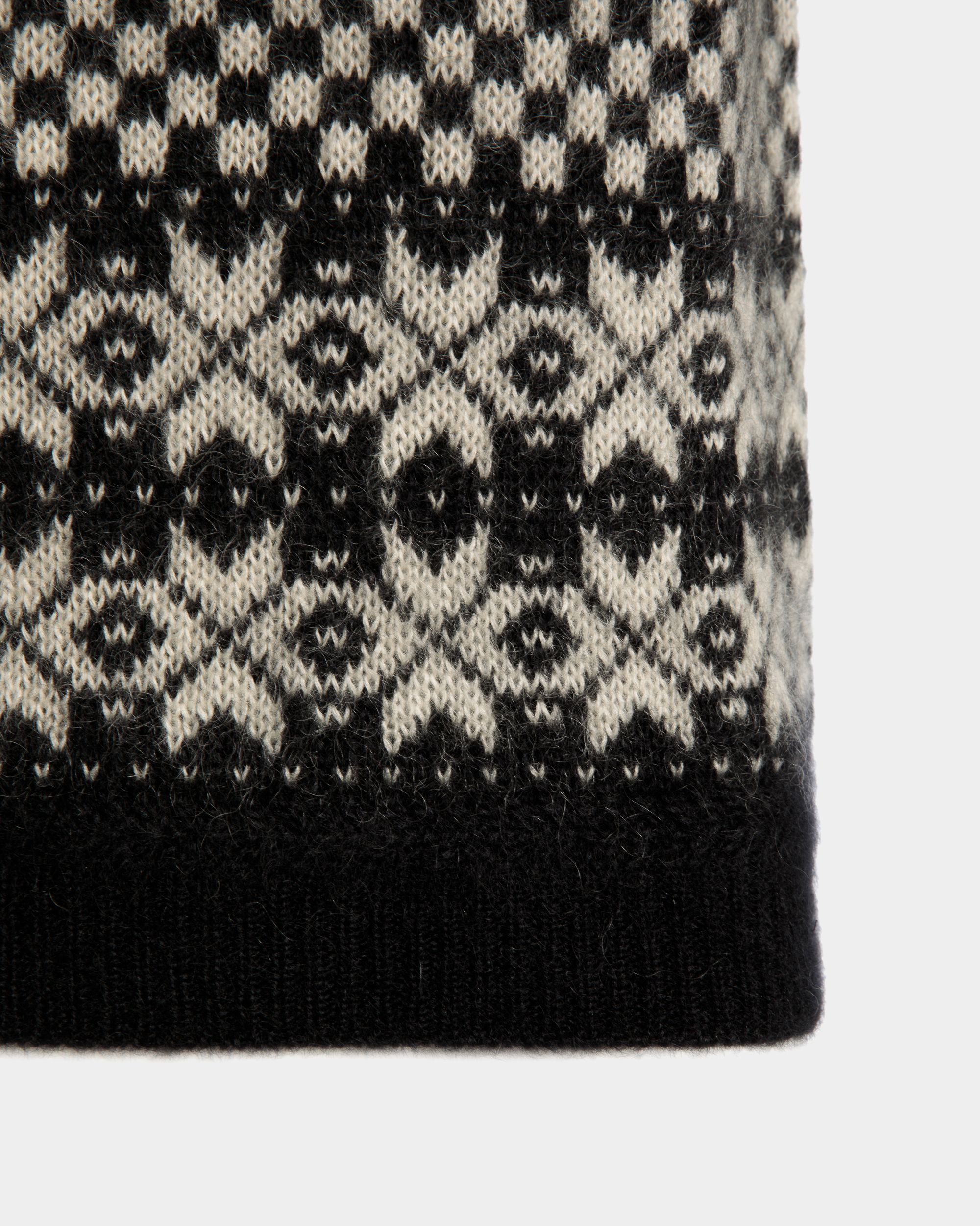 Bally Global - Knit Top In Black And White Mohair And Silk - Multicolor