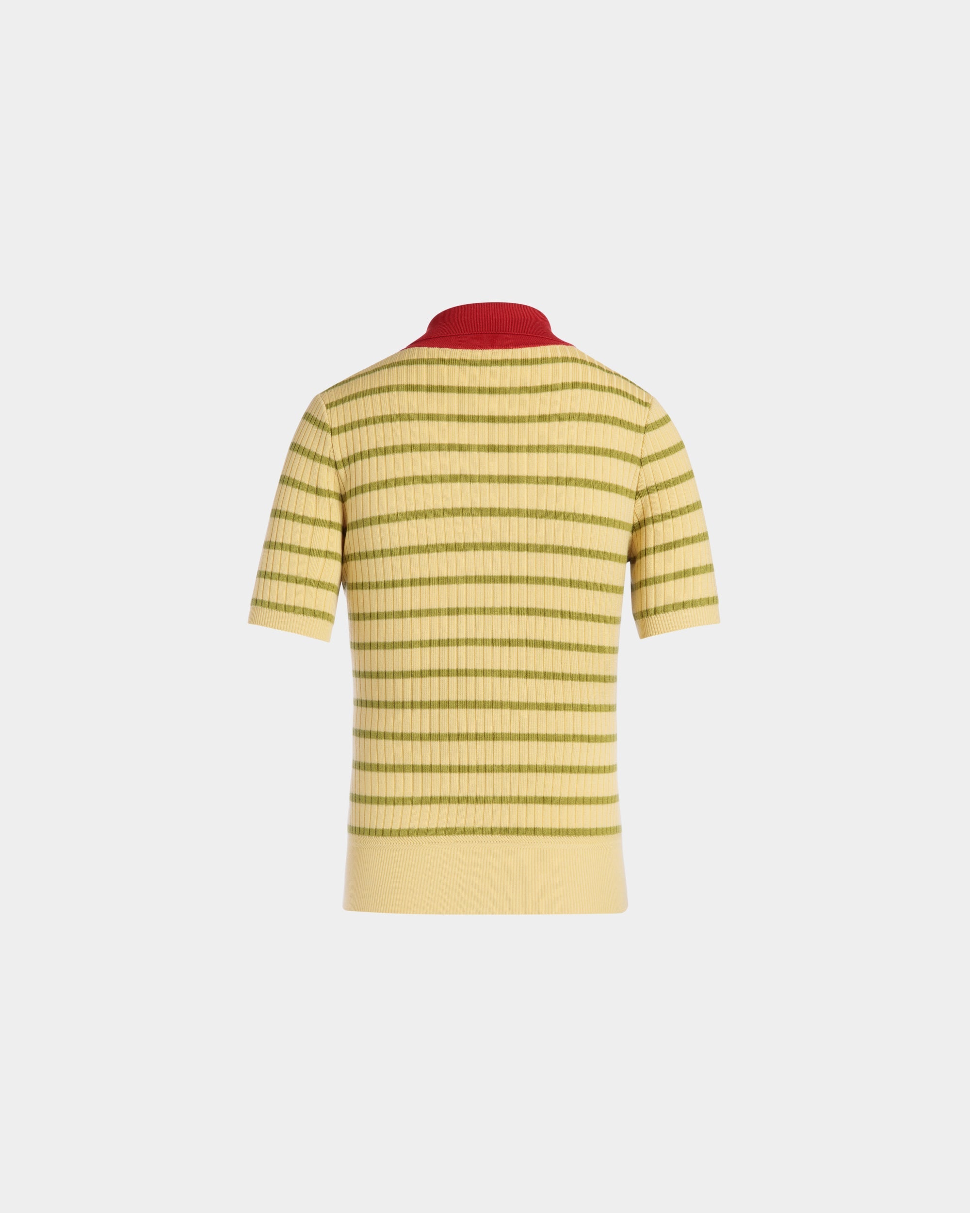 Bally Global - Polo De Punto De Mezcla De Lana Dusty Yellow - Amarillo