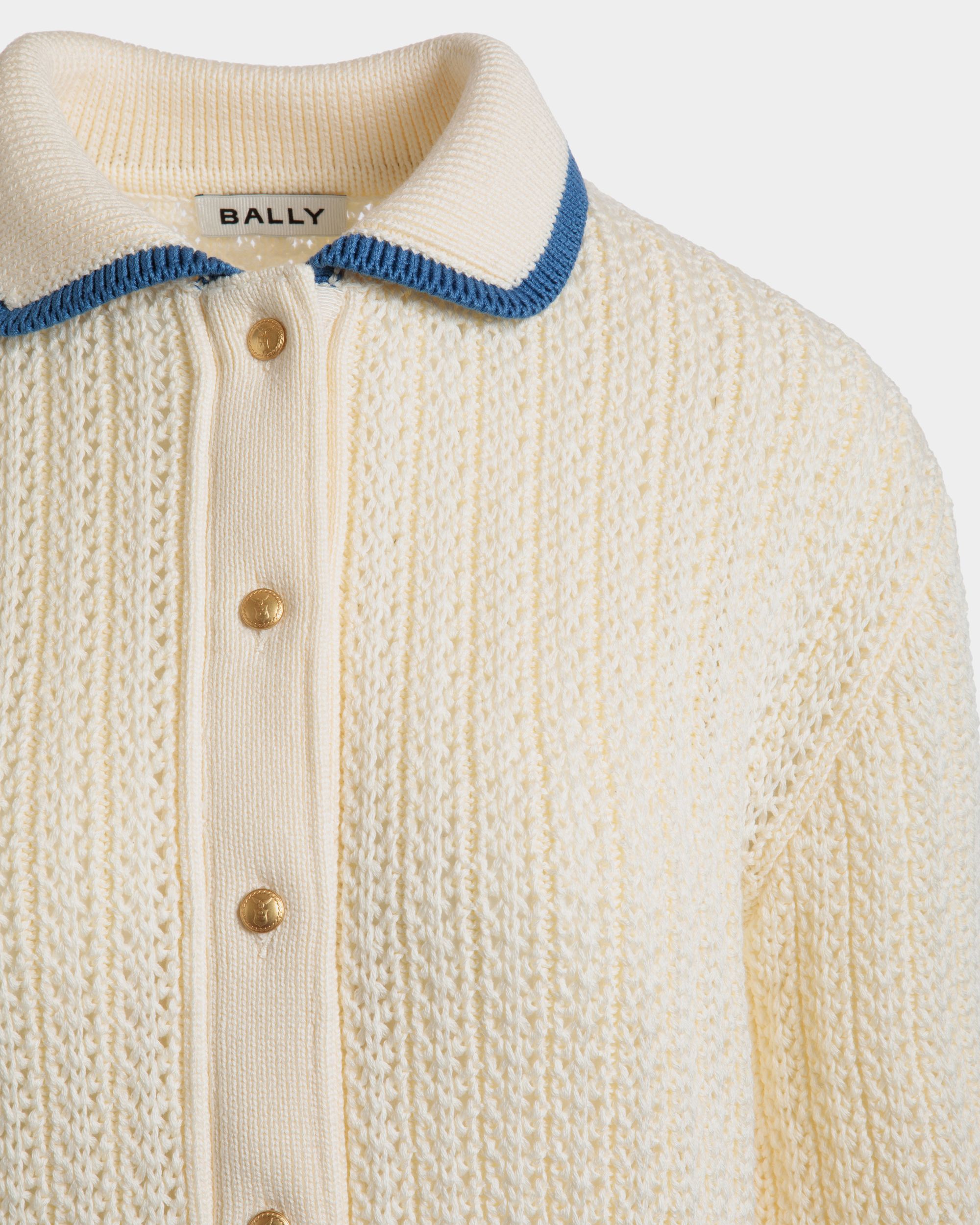 Bally Global - Cardigan in Ivory Cotton - White