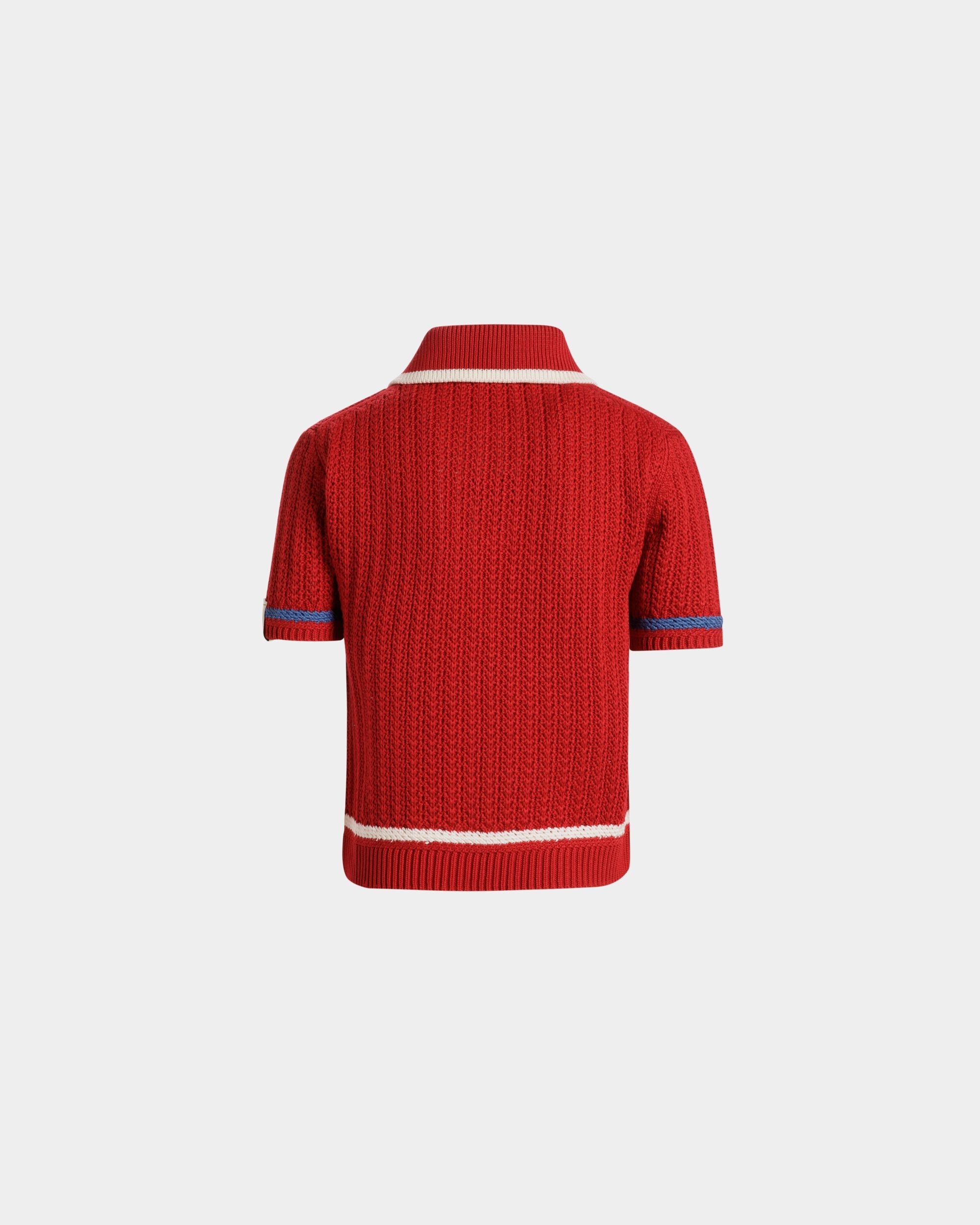 Bally Global - Polo En Maille De Coton Rouge - Rouge