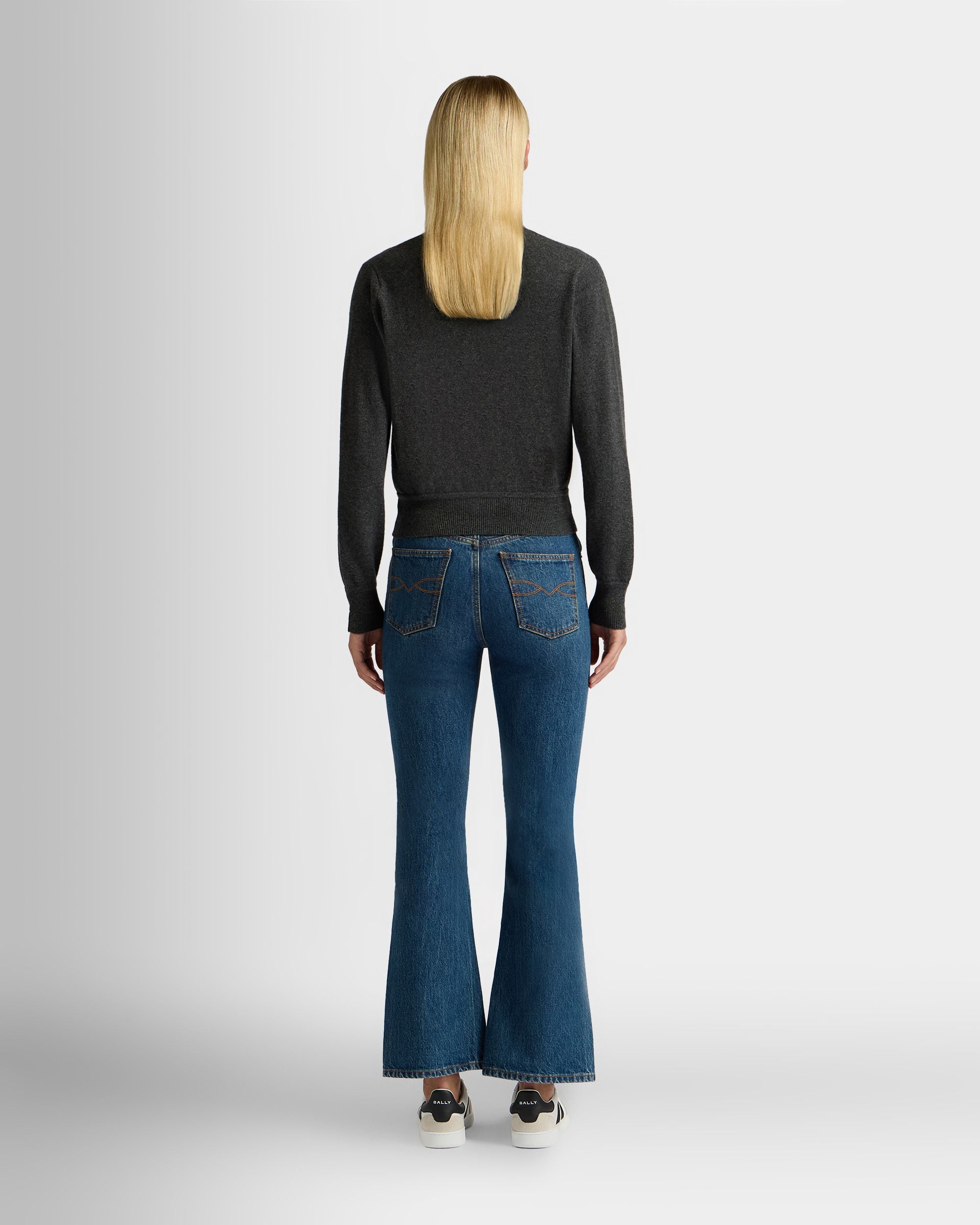 Bally Global - Cardigan in Dark Grey Cashmere - Grey