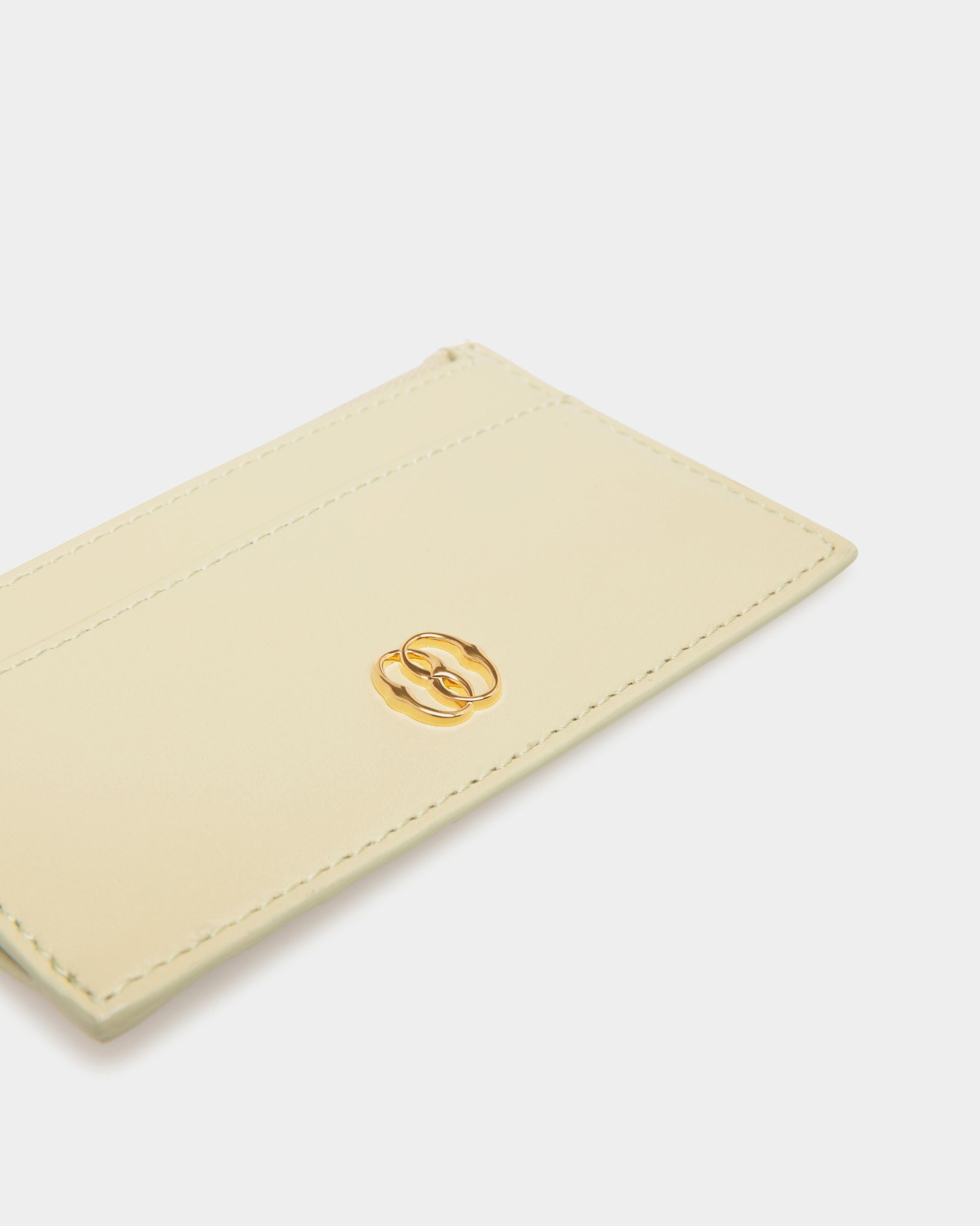 Bally Global - Tarjetero Con Cremallera Emblem De Piel Light Green - Verde