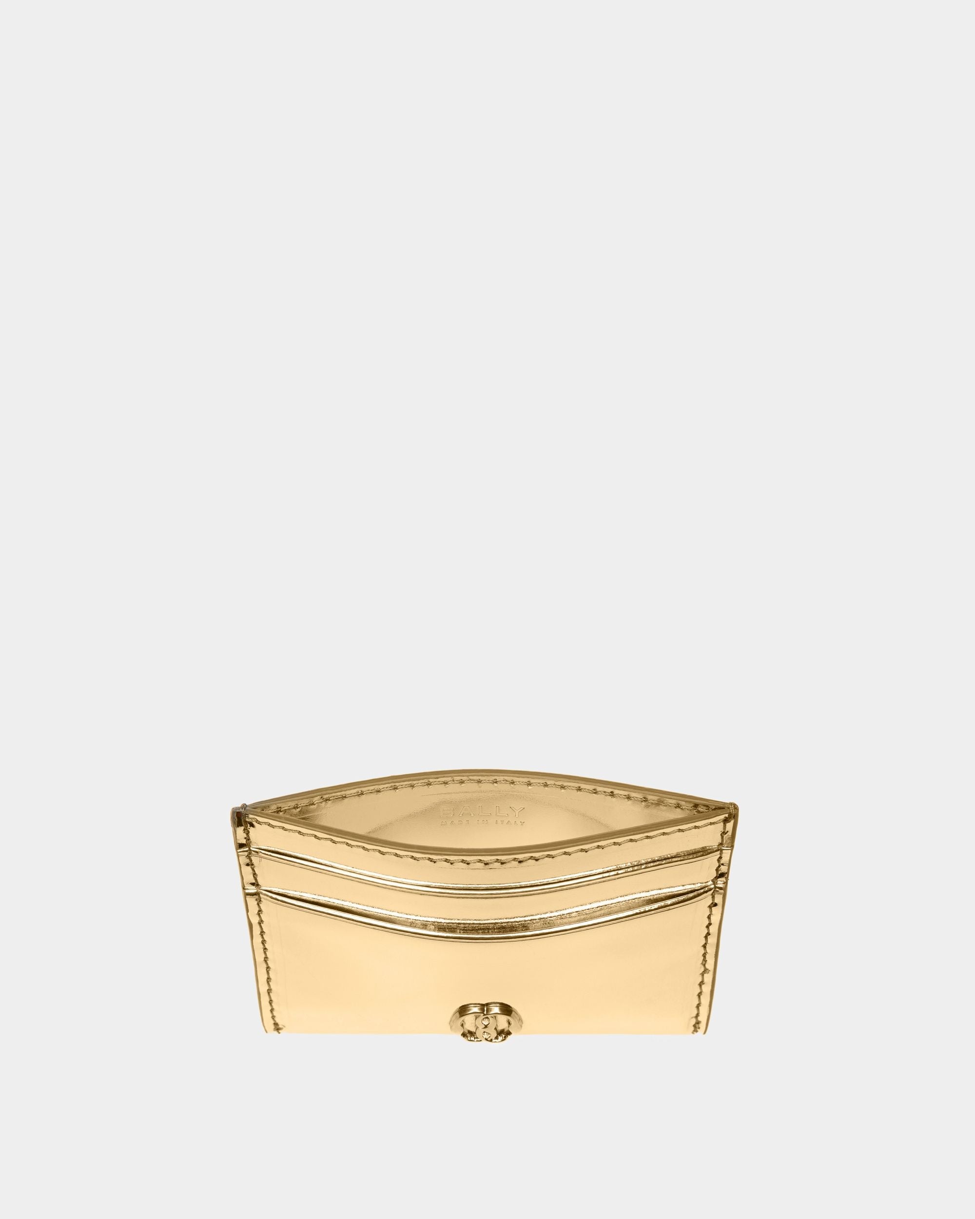 Bally Global - Tarjetero Ejecutivo Emblem De Piel Dorada - Dorado