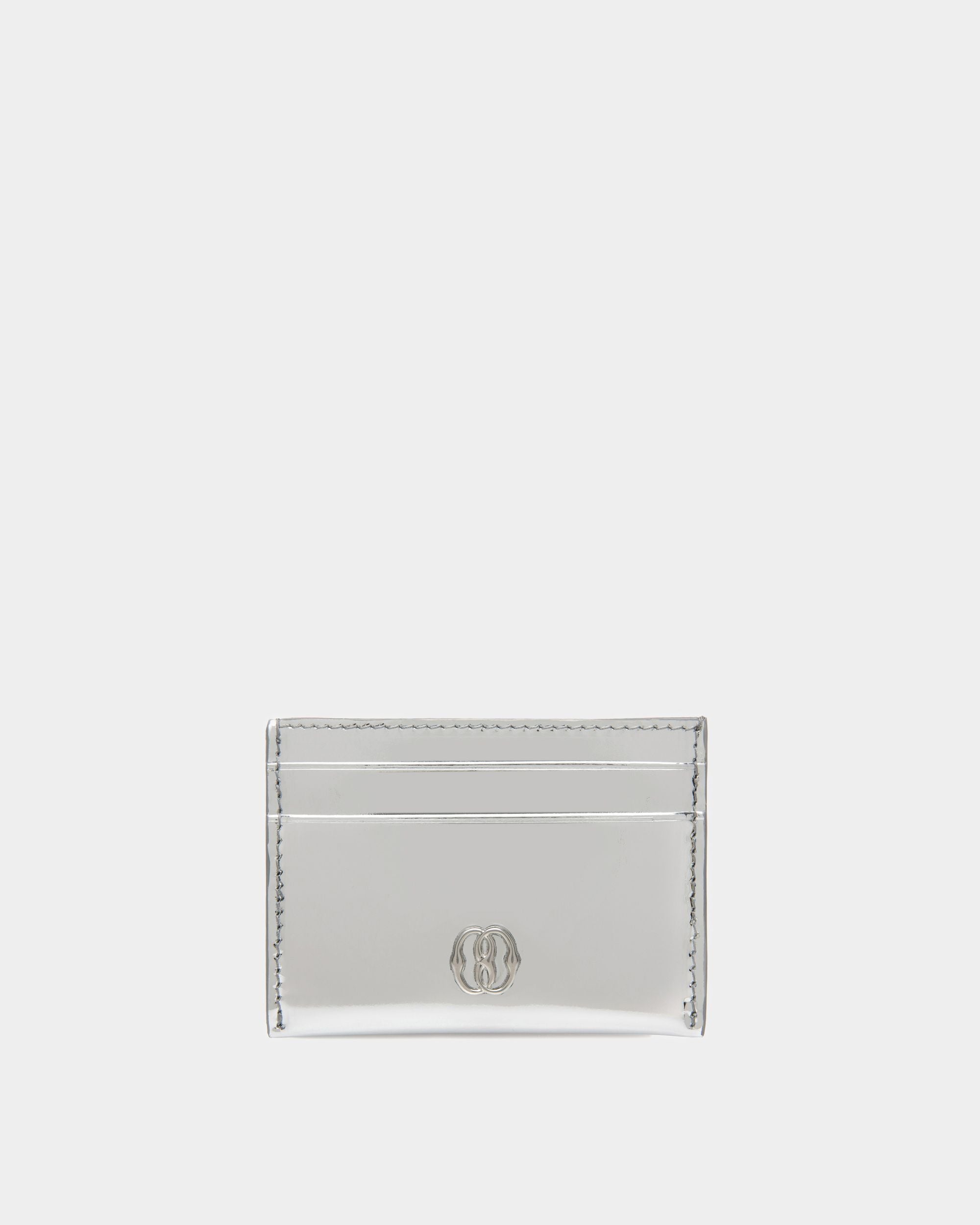 Bally Global - Tarjetero Ejecutivo Emblem De Piel Plateada - Plata