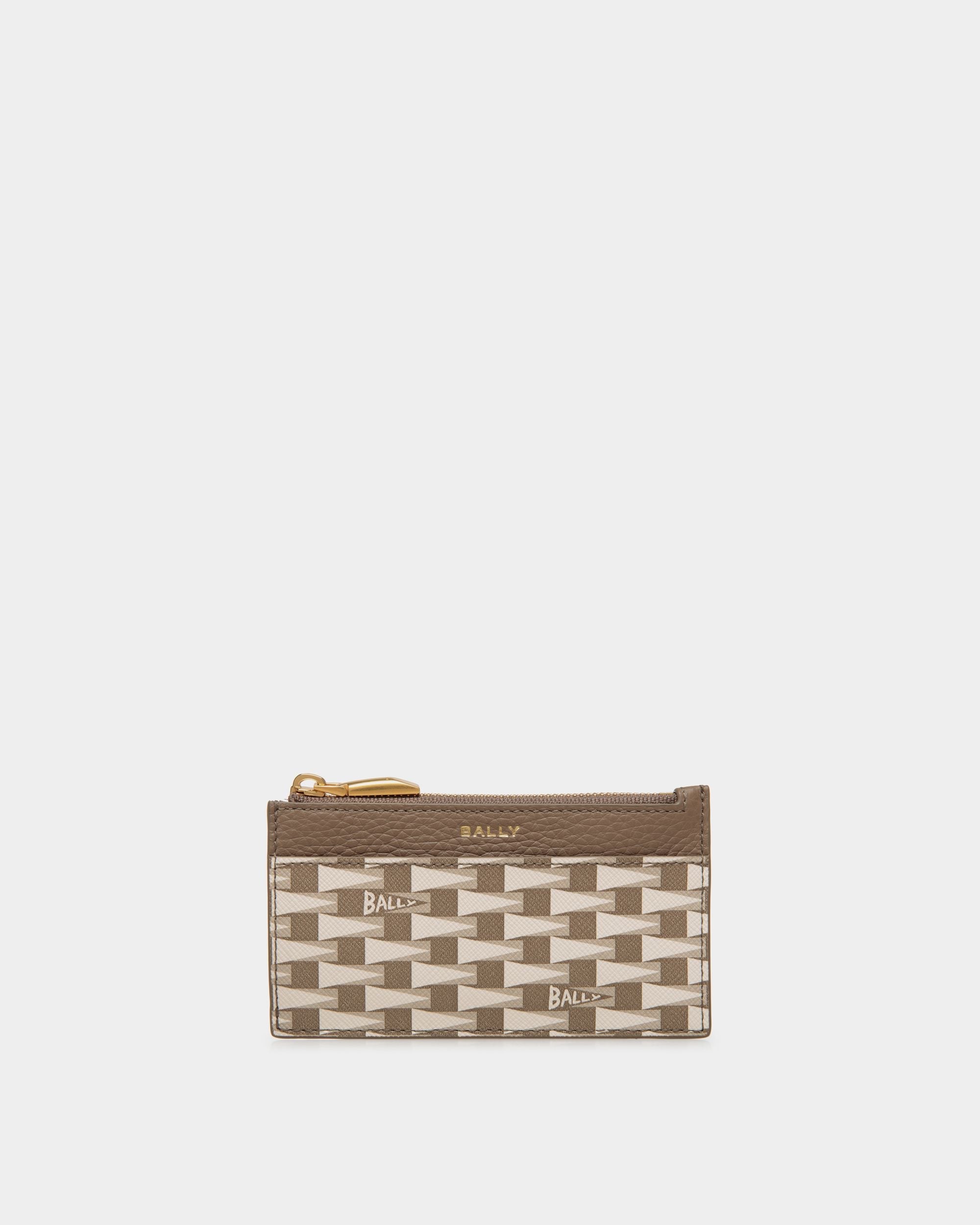 Bally Global - Tarjetero Con Cremallera Pennant De TPU - Beige