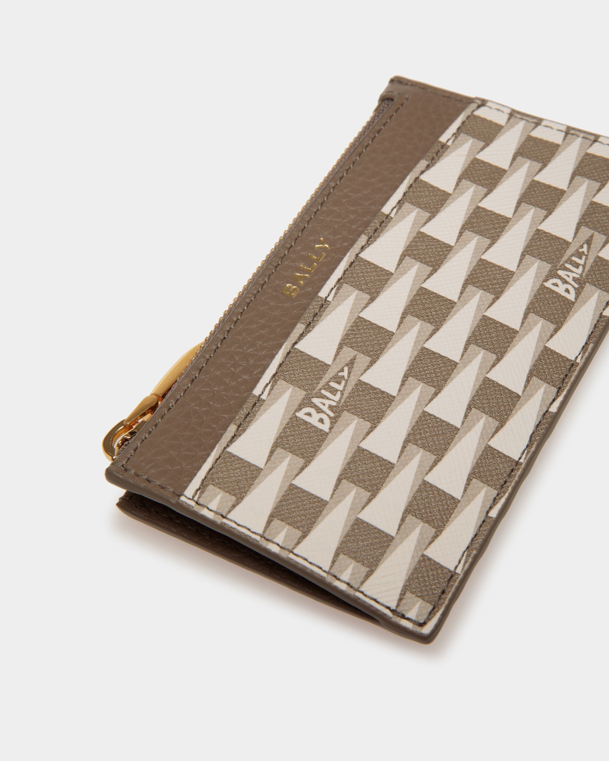 Bally Global - Tarjetero Con Cremallera Pennant De TPU - Beige