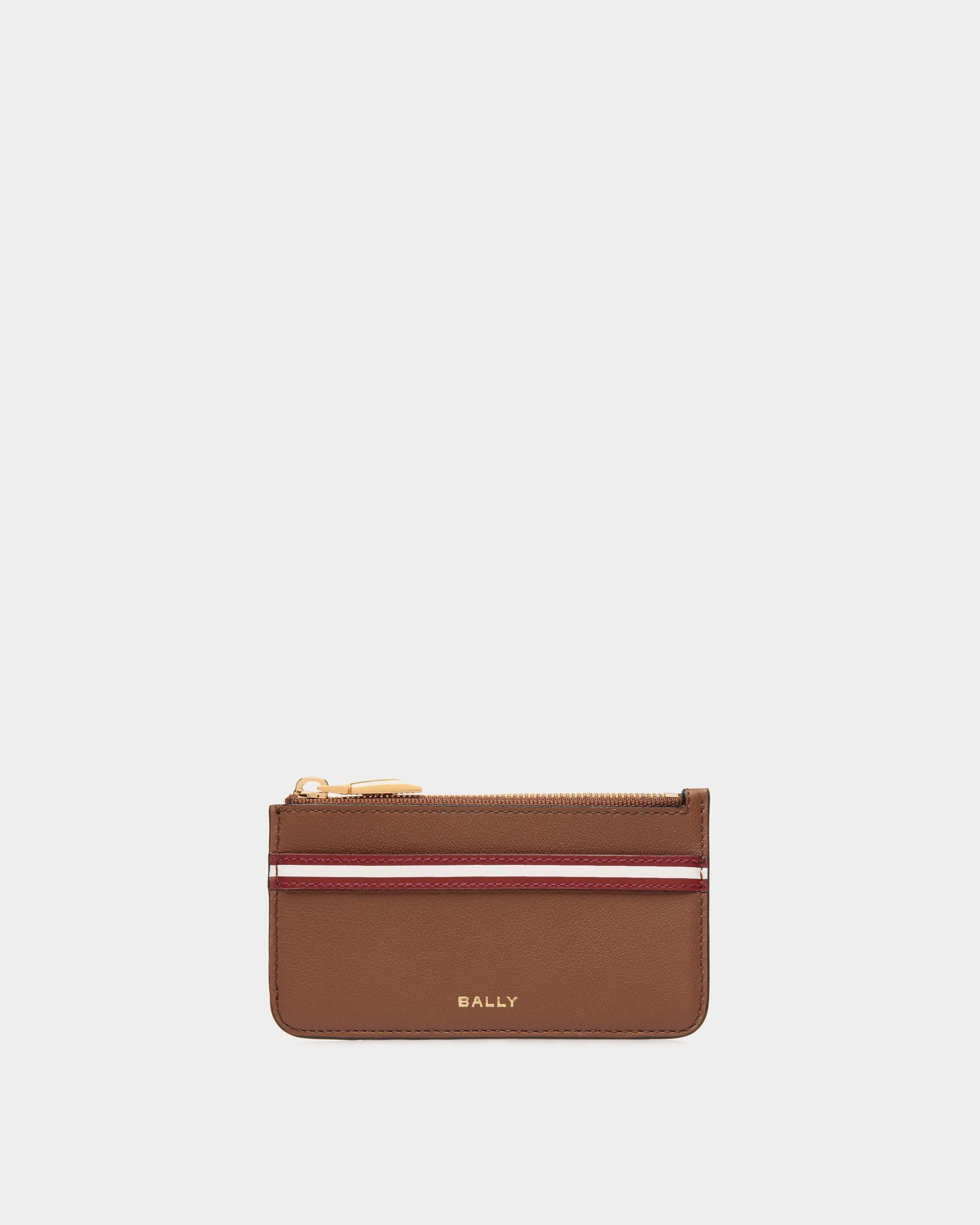 Bally Global - Porte-Cartes À Glissière Code En Cuir Marron - Marron