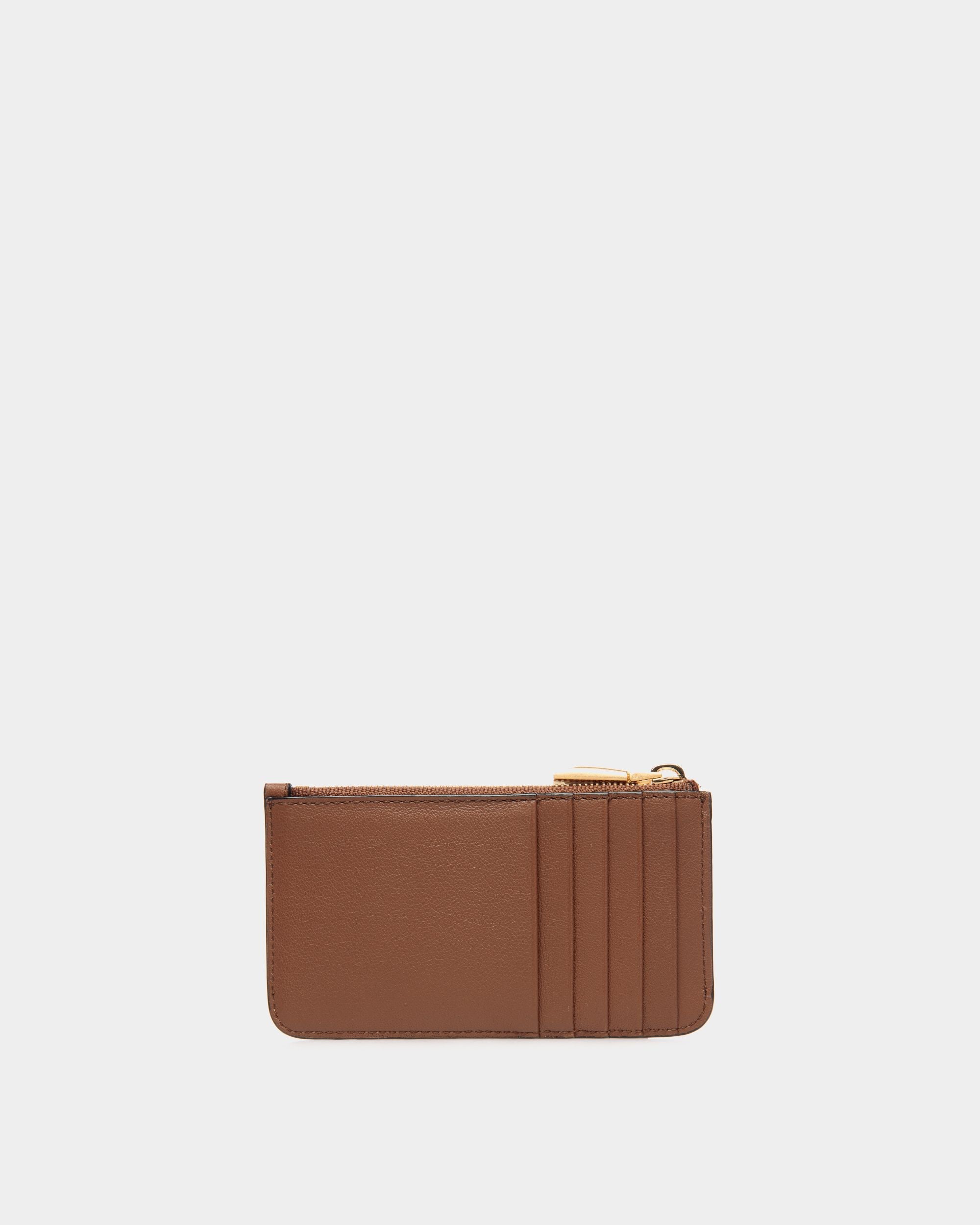 Bally Global - Porte-Cartes À Glissière Code En Cuir Marron - Marron