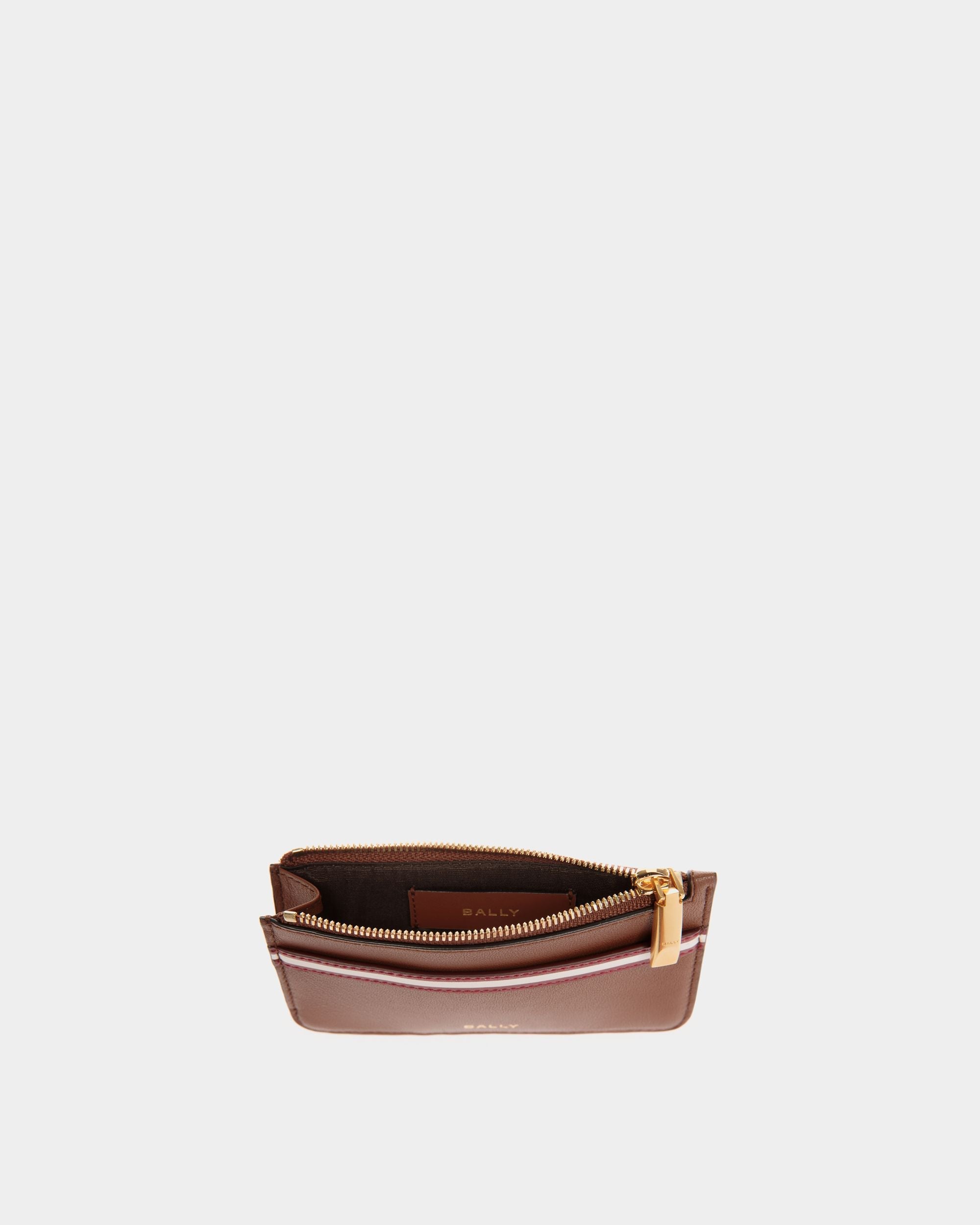 Bally Global - Porte-Cartes À Glissière Code En Cuir Marron - Marron