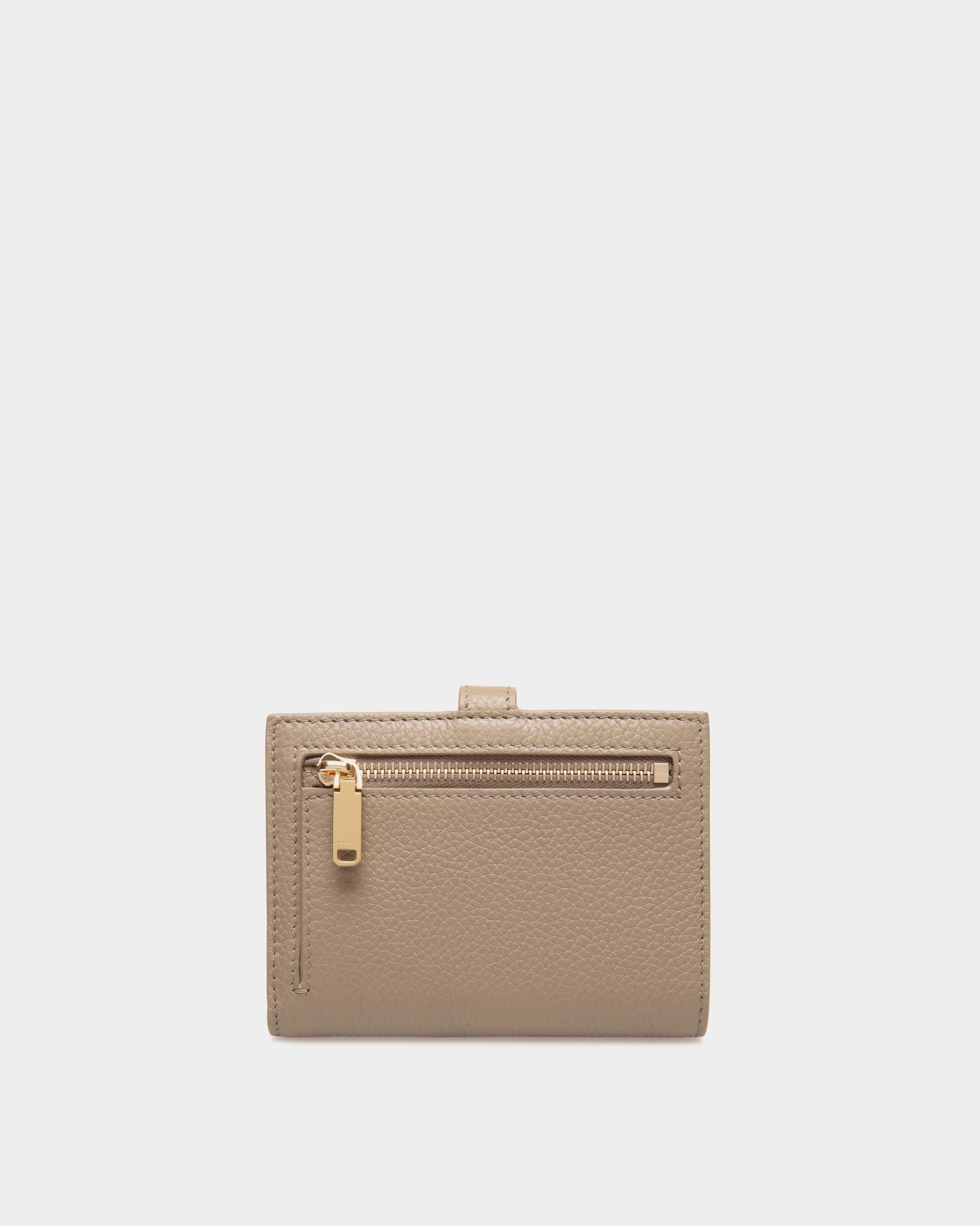 Bally Global - Cartera Lock Me De Piel Granulada Topo - Marrón