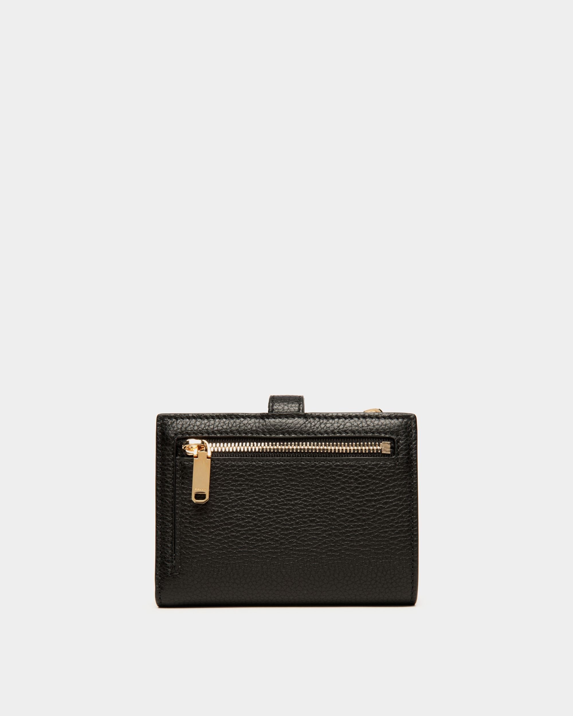 Bally Global - Lock Me Wallet In Black Grained Leather - Negro