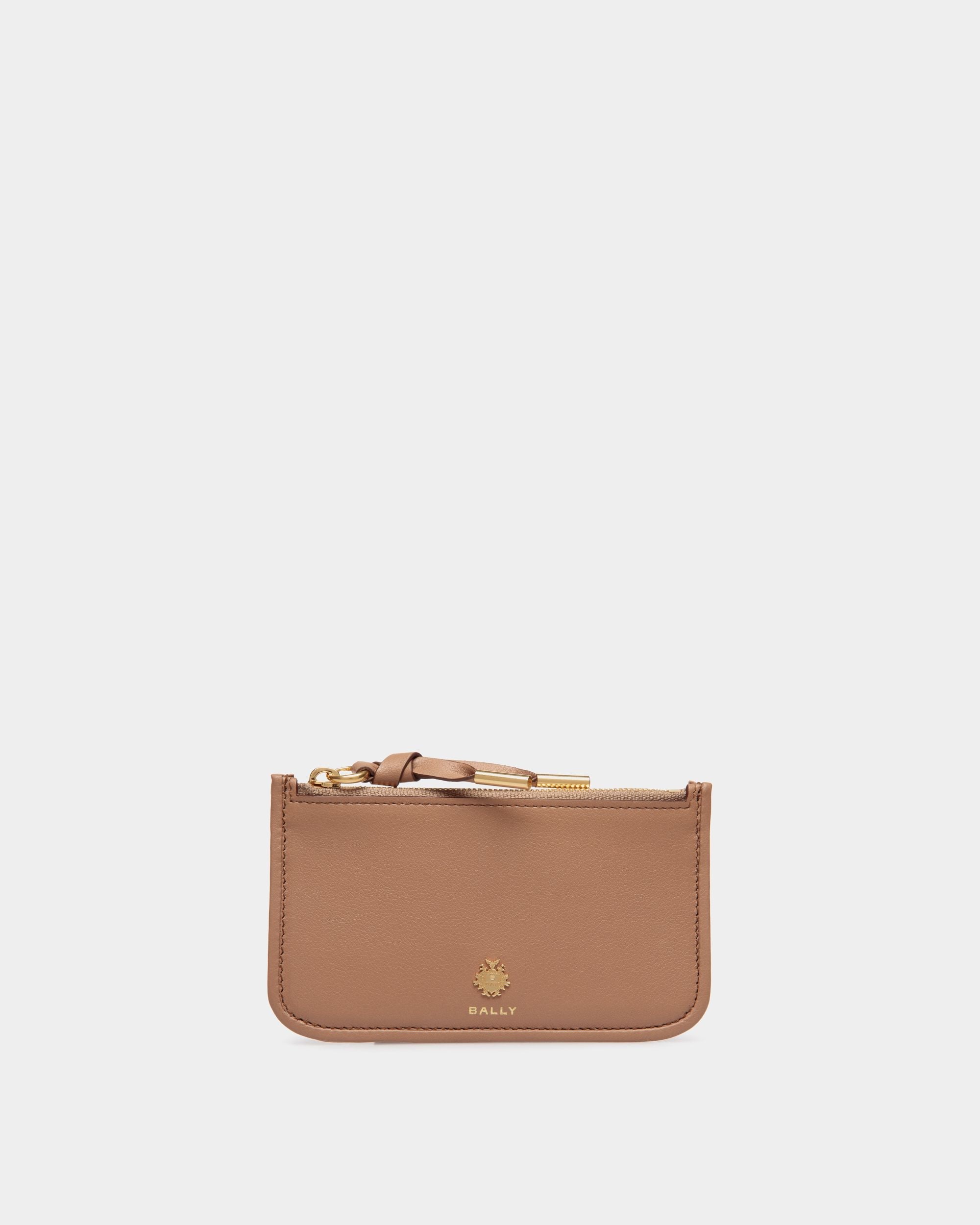 Bally Global - Tarjetero Con Cremallera Bally Essential De Piel Praline Beige - Beige