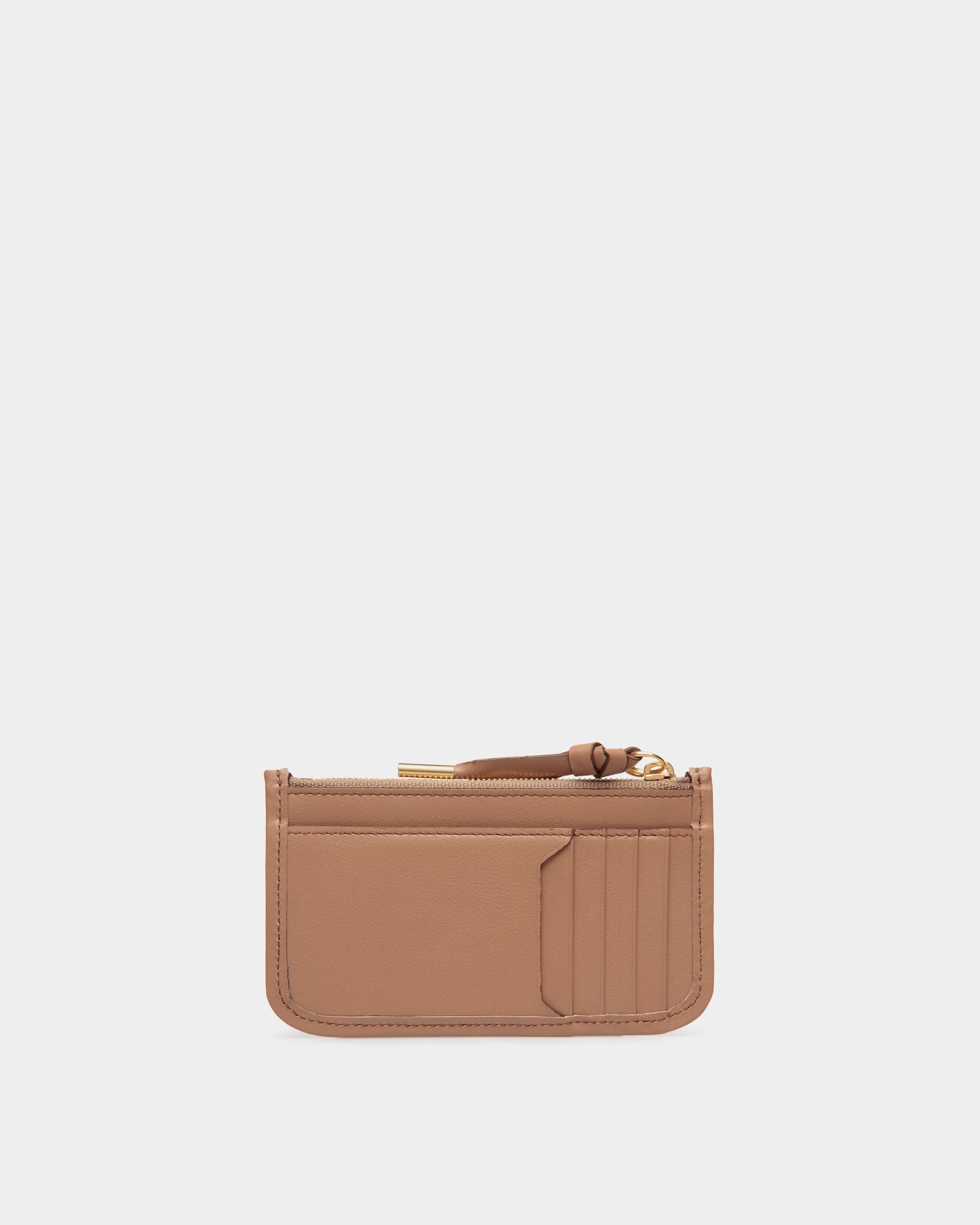Bally Global - Tarjetero Con Cremallera Bally Essential De Piel Praline Beige - Beige