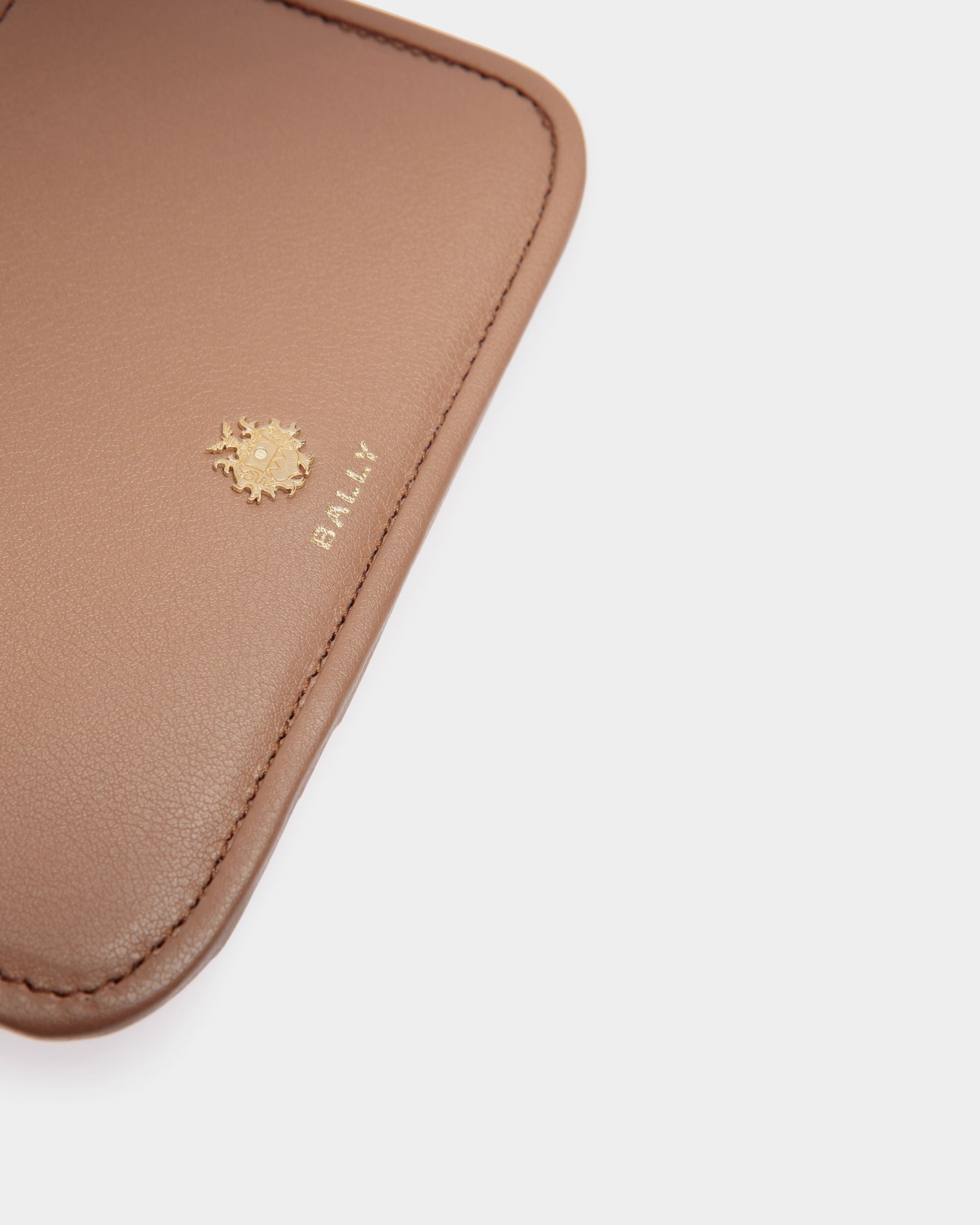 Bally Global - Tarjetero Con Cremallera Bally Essential De Piel Praline Beige - Beige
