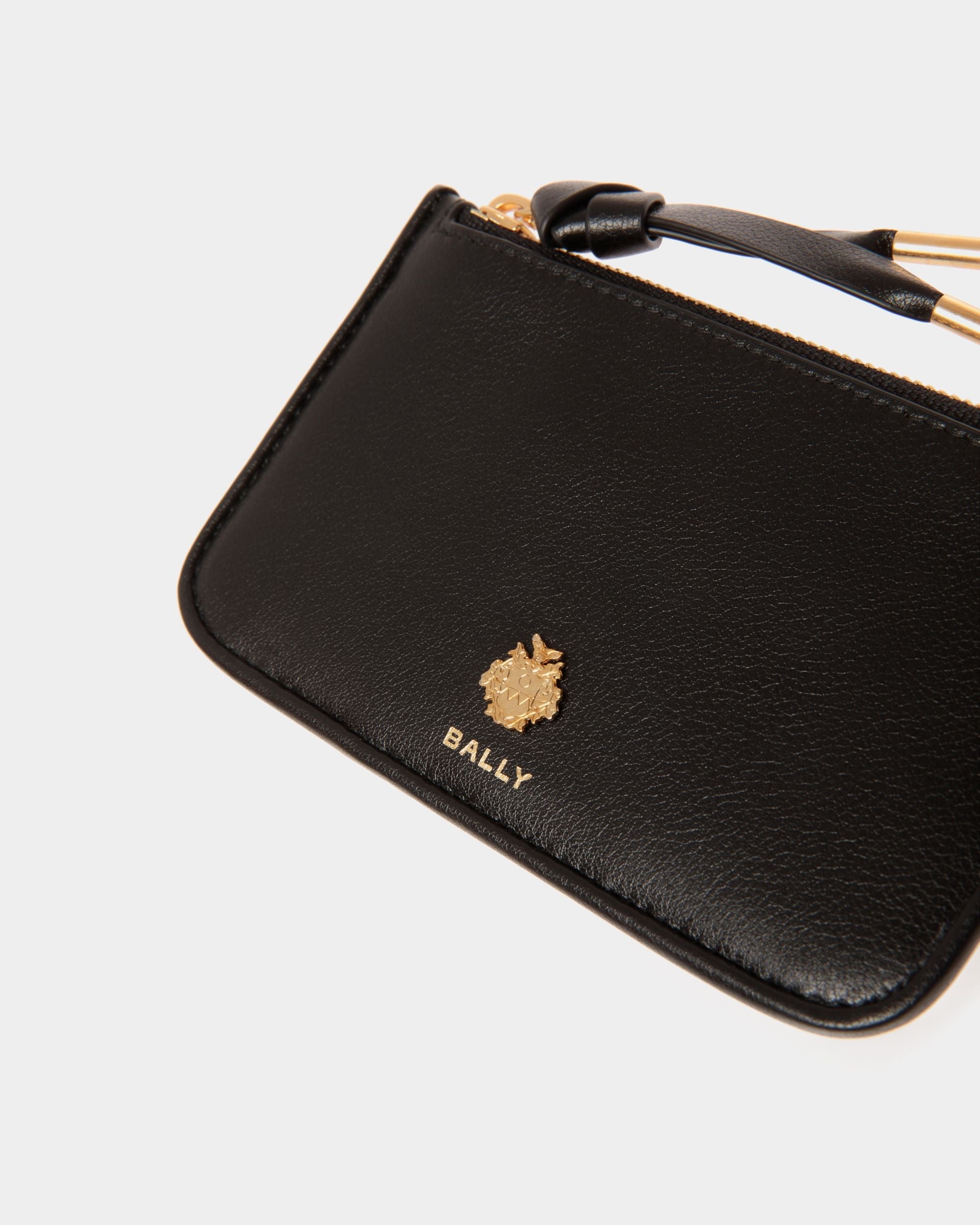 Bally Global - Porte-Cartes À Glissière Bally Essential En Cuir Noir - Noir