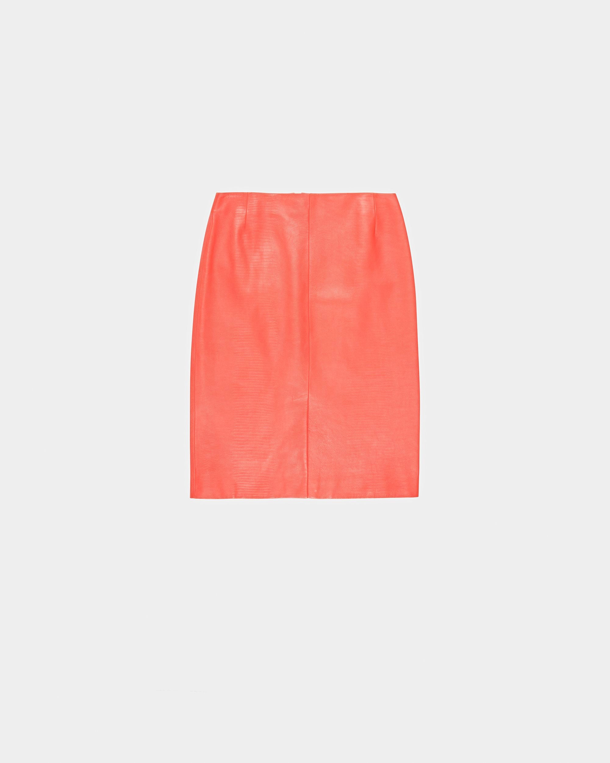 Bally Global - Falda De Piel En Naranja - Naranja