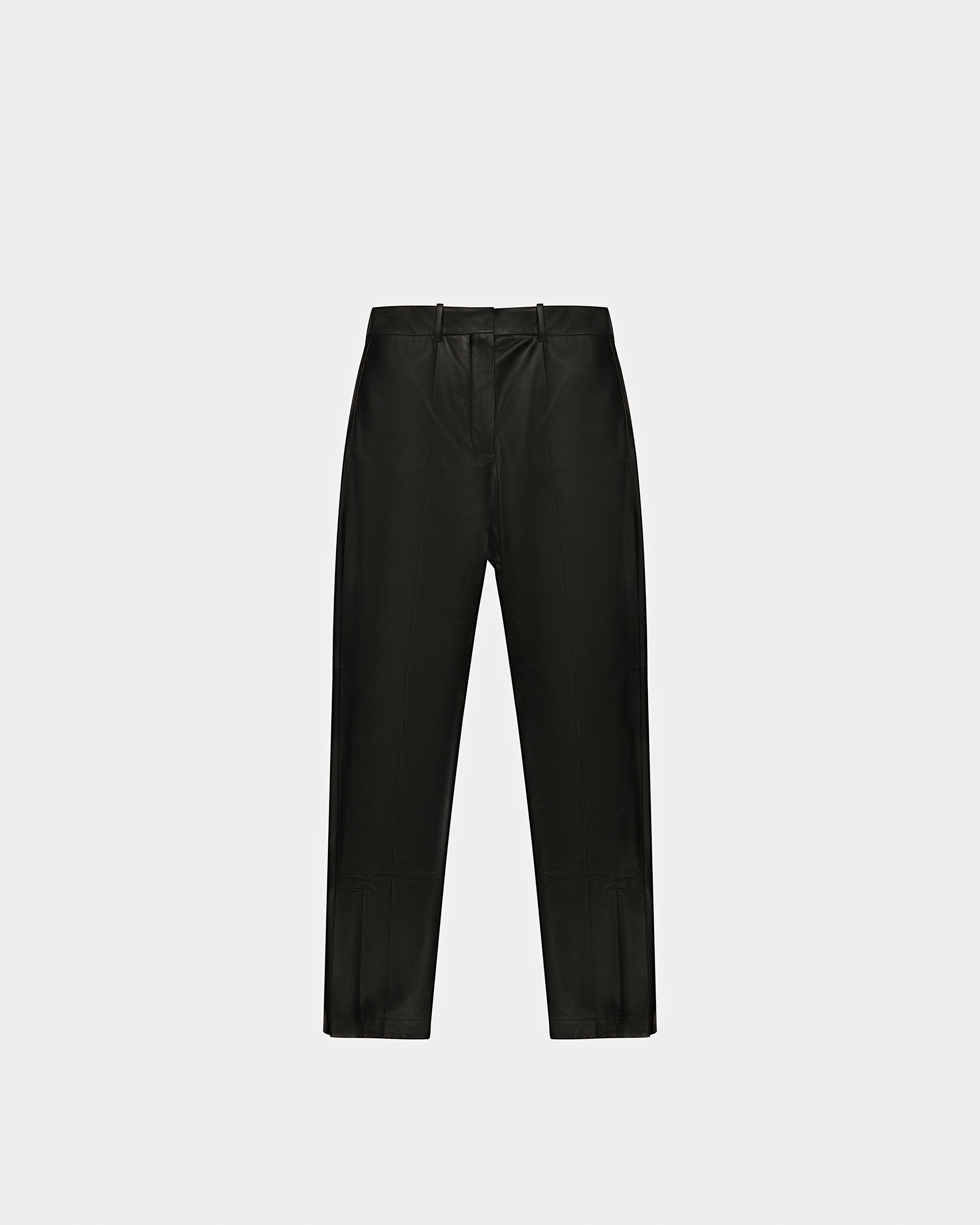 Bally Global - Leather Tailored Pants - Negro