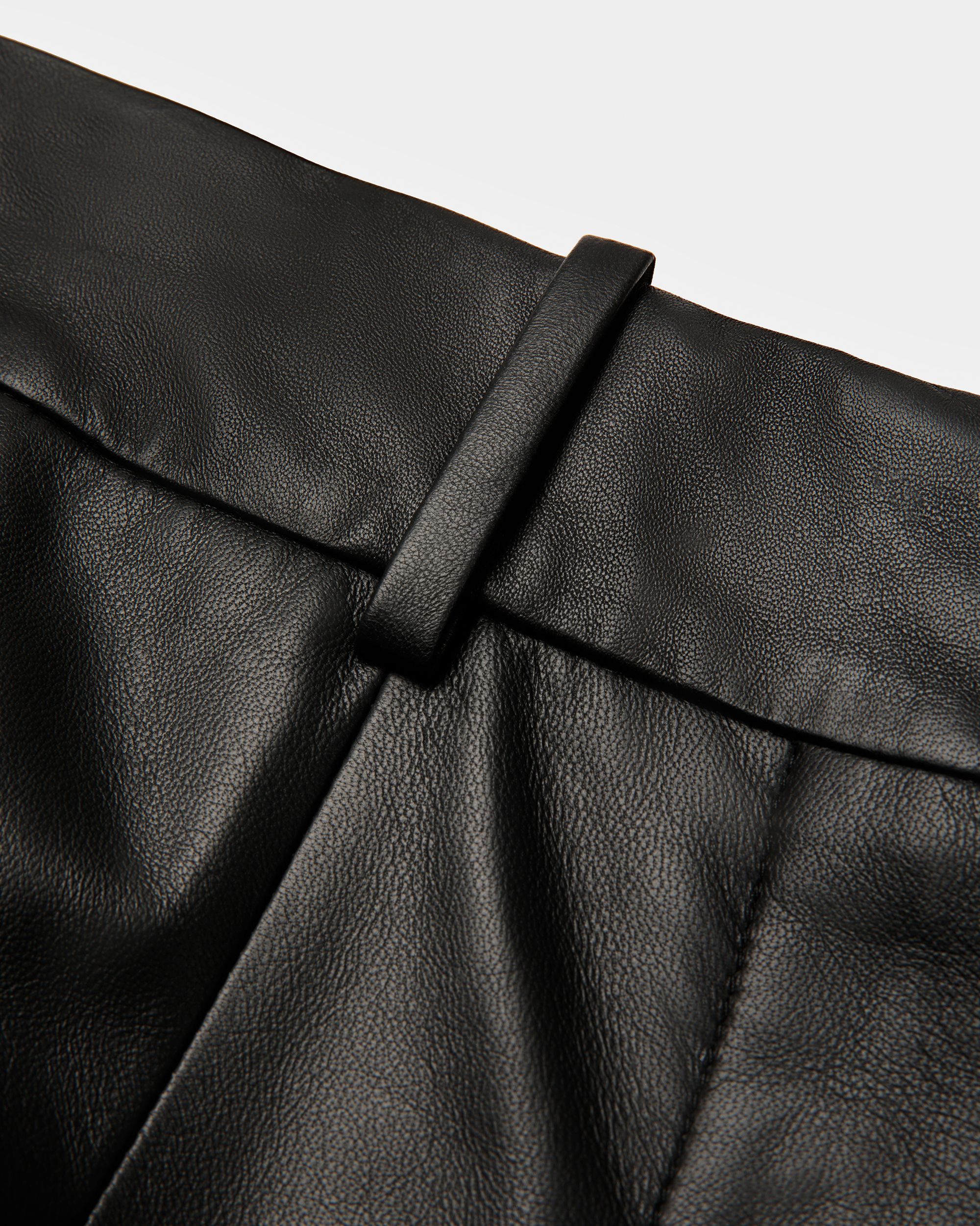Bally Global - Leather Tailored Pants - Negro