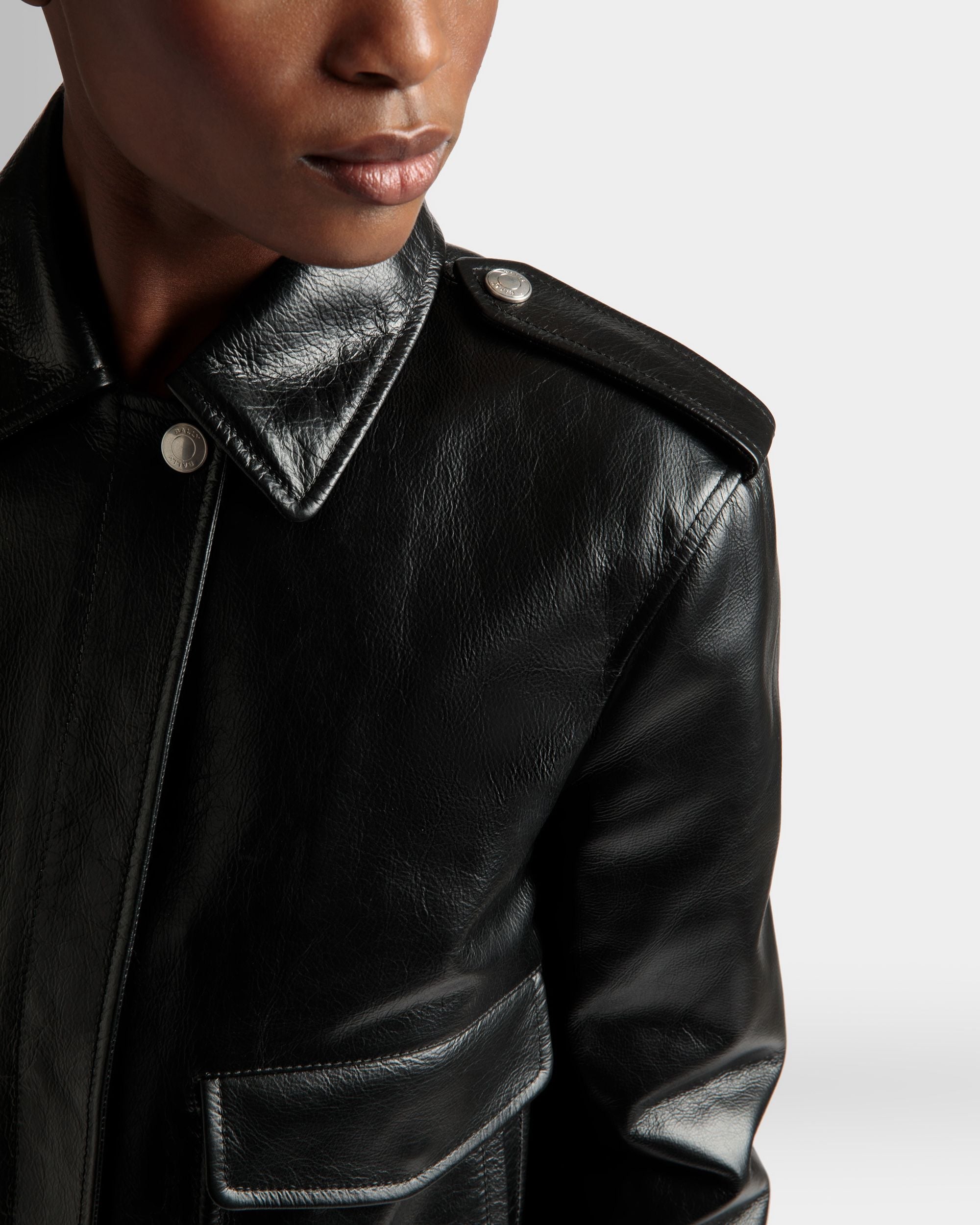 Bally Global - Bomber Jacket In Black Leather - Black