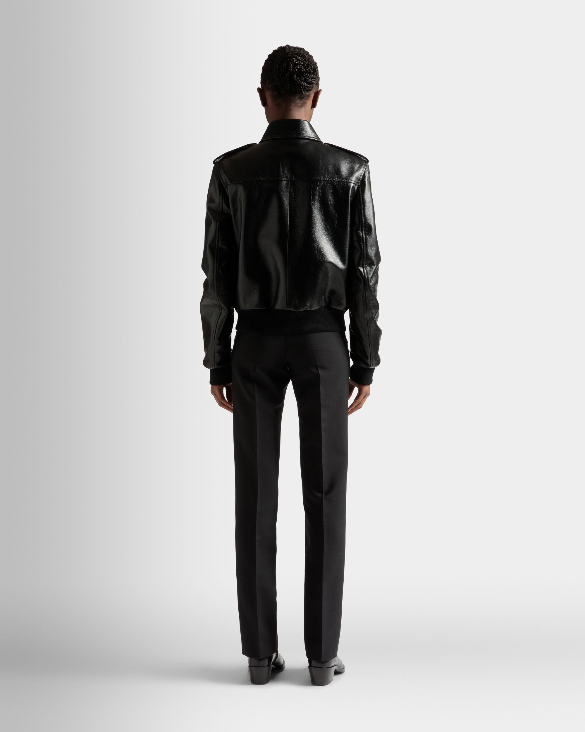 Bally Global - Bomber Jacket In Black Leather - Black