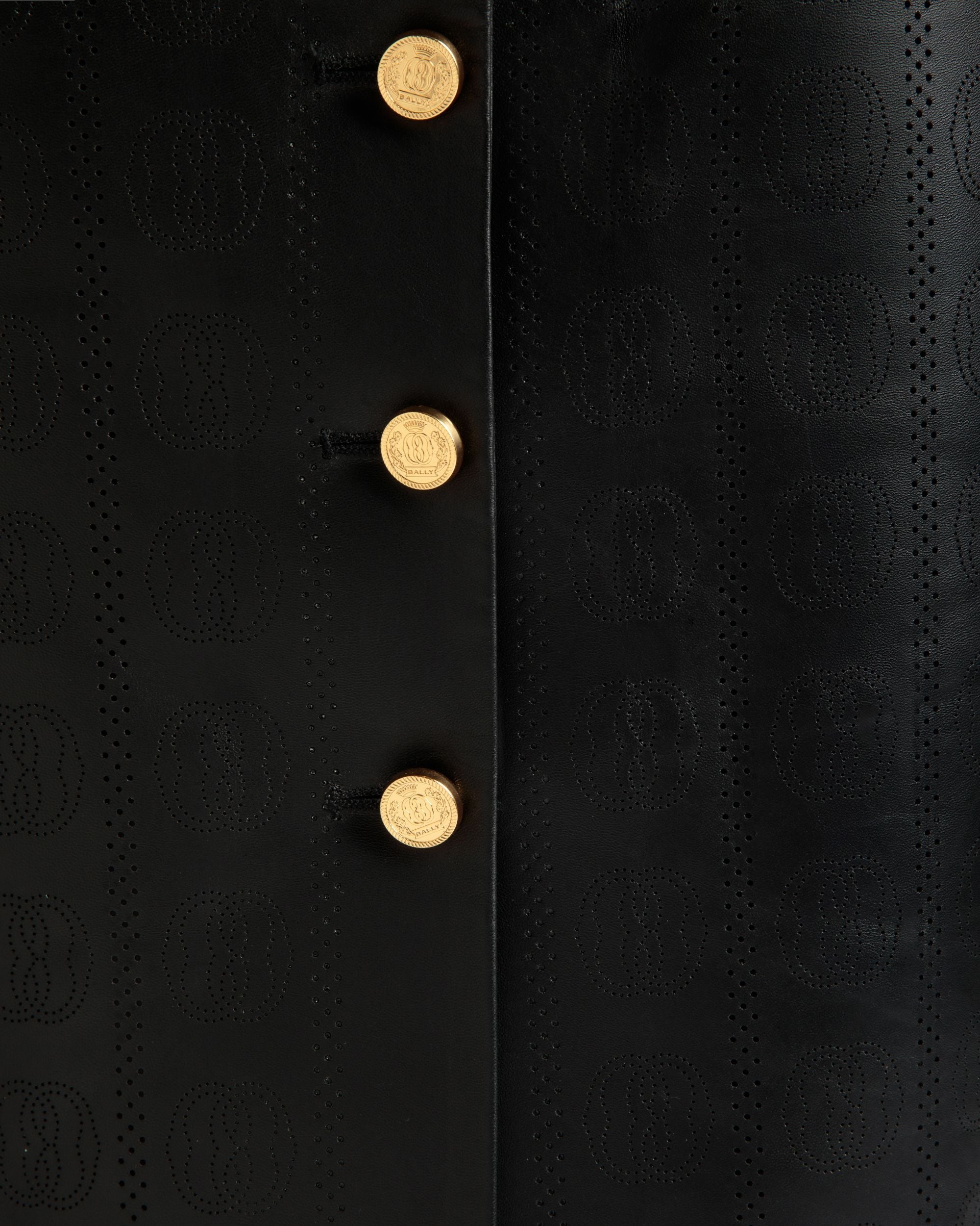 Bally Global - Midi Skirt In Black Leather - Black