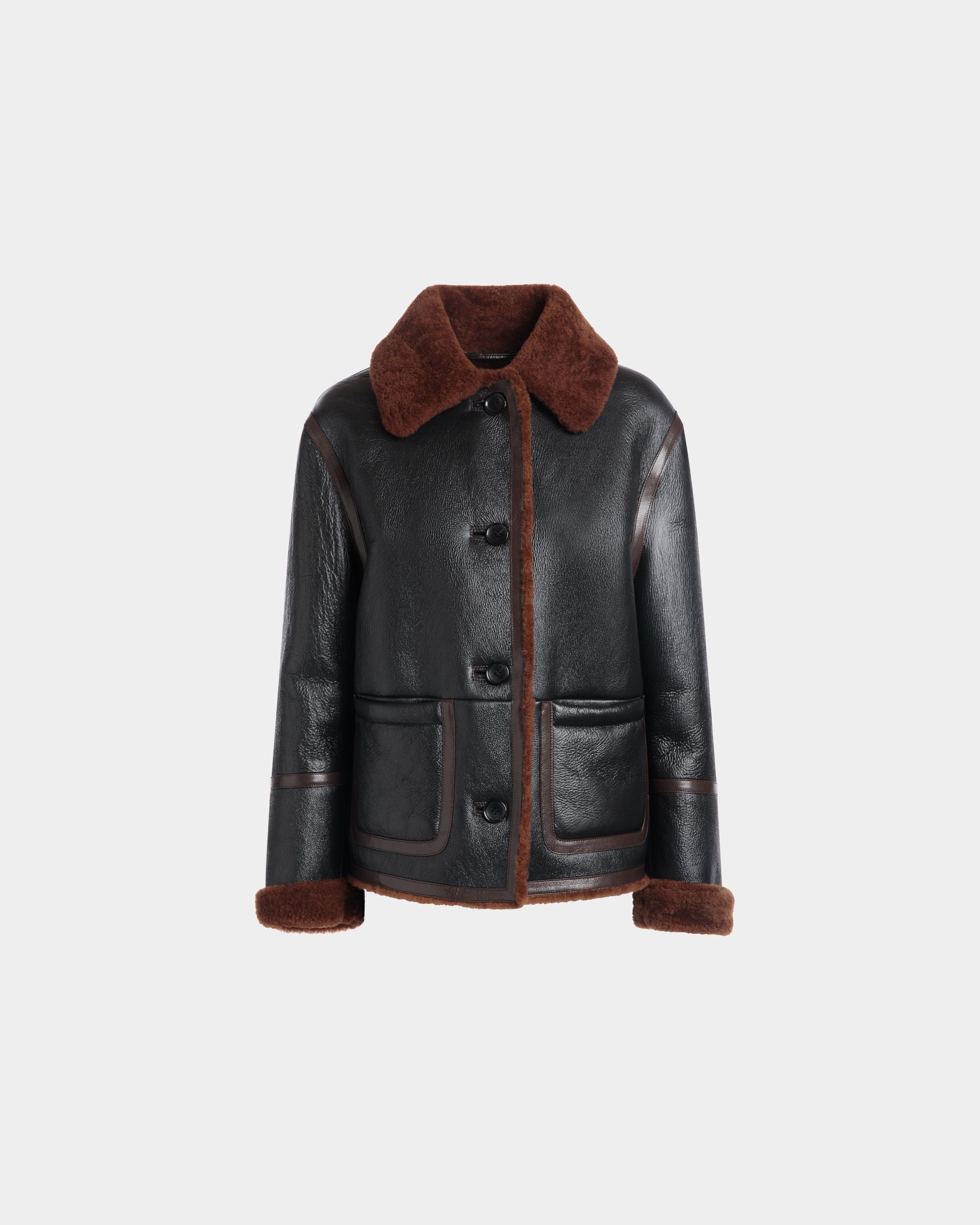 Bally Global - Shearling Lined Jacket In Black Leather - Noir