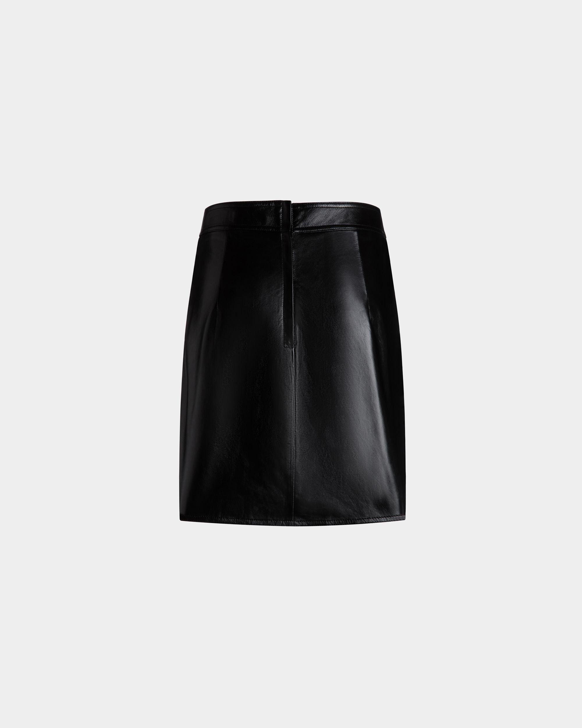 Bally Global - Mini Skirt In Black Leather - Black