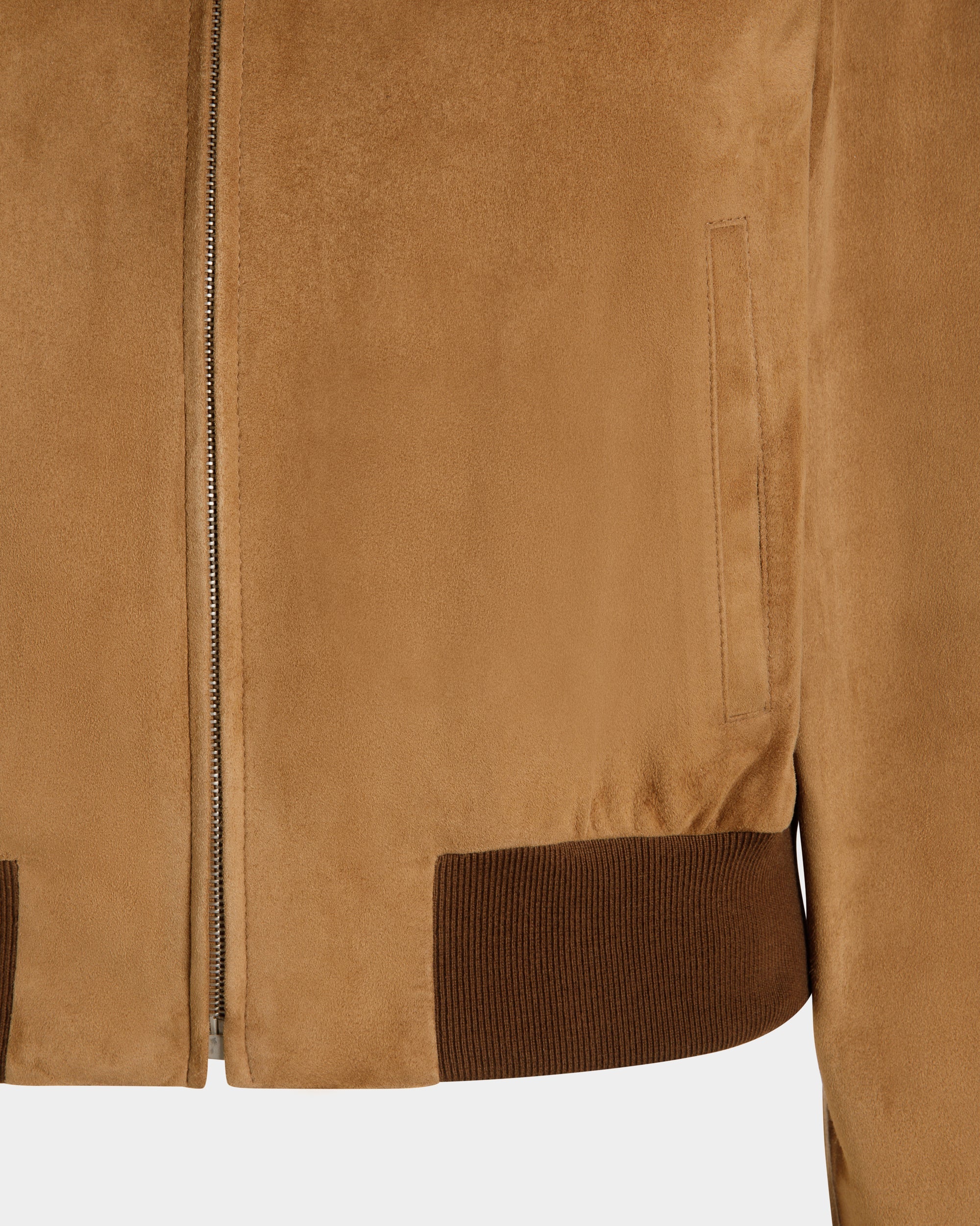 Bally Global - Blouson Bomber En Daim Marron - Marron