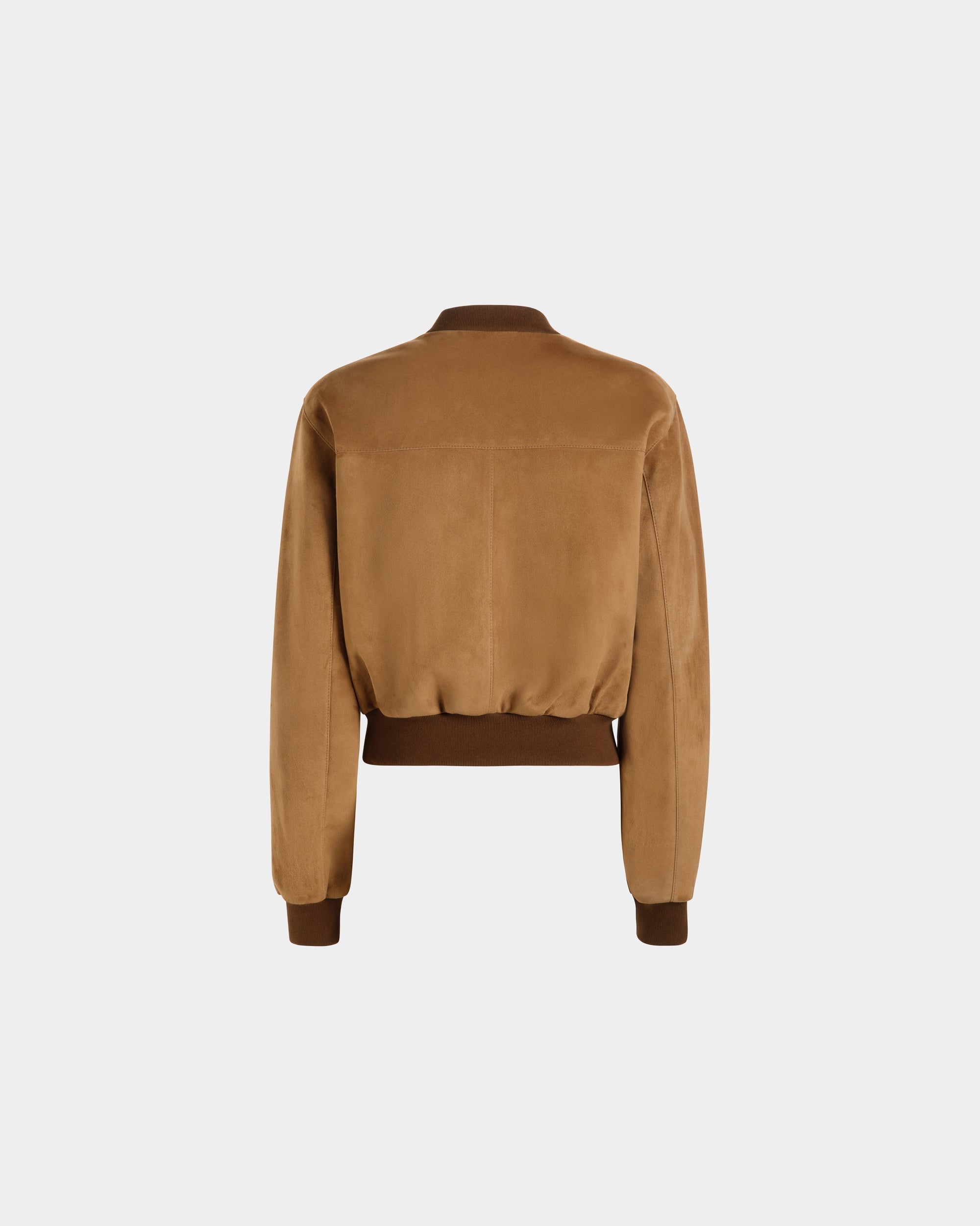 Bally Global - Blouson Bomber En Daim Marron - Marron