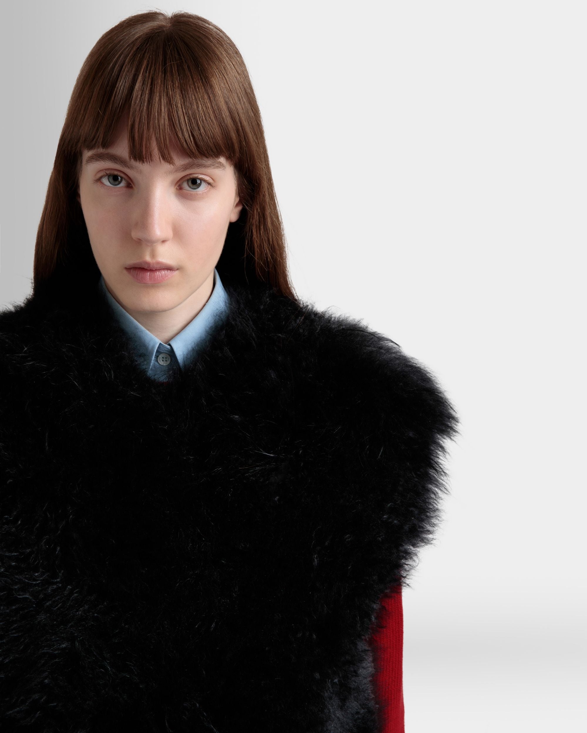 Bally Global - Winter Capsule Vest in Black Shearling - Black