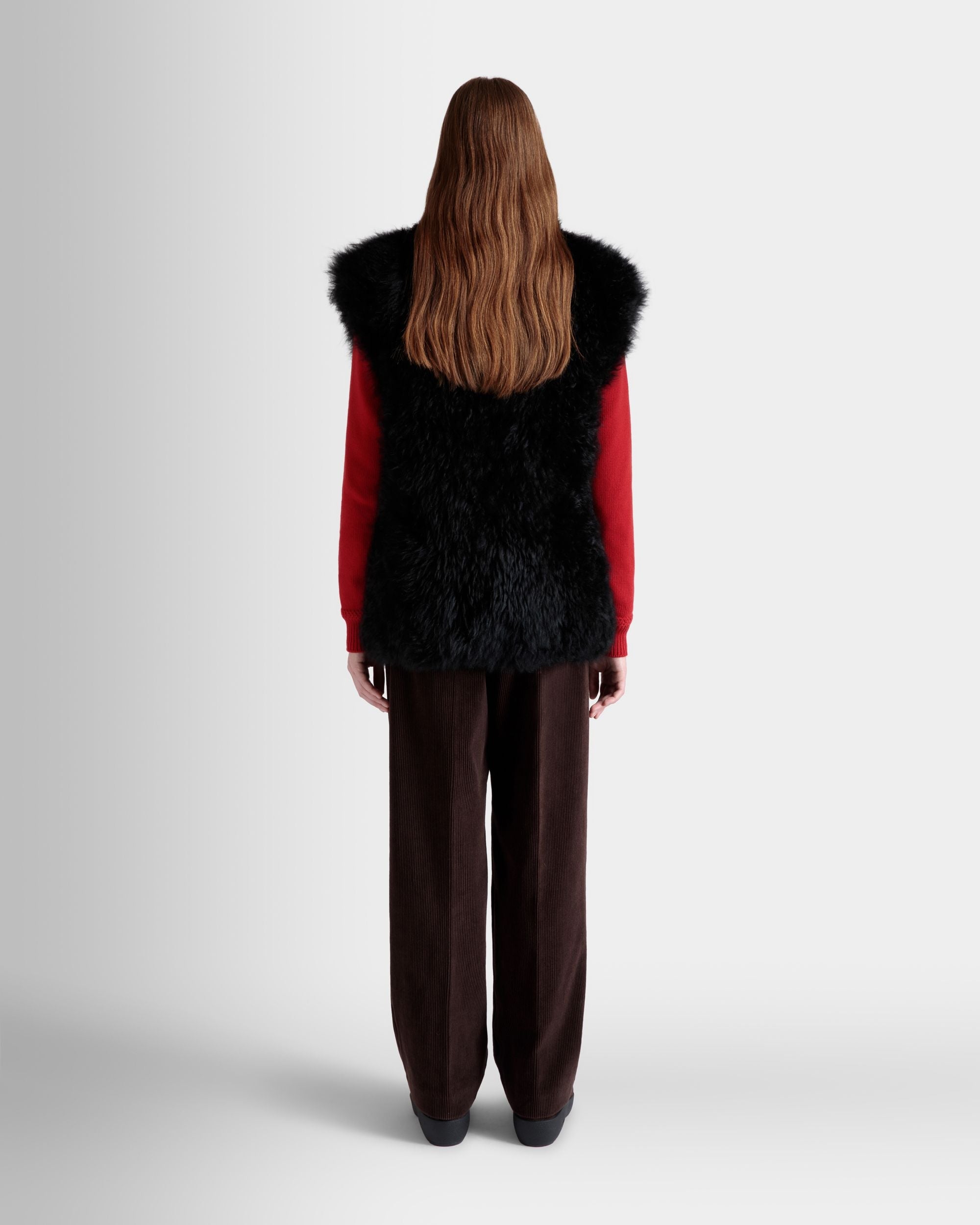 Bally Global - Winter Capsule Vest in Black Shearling - Black