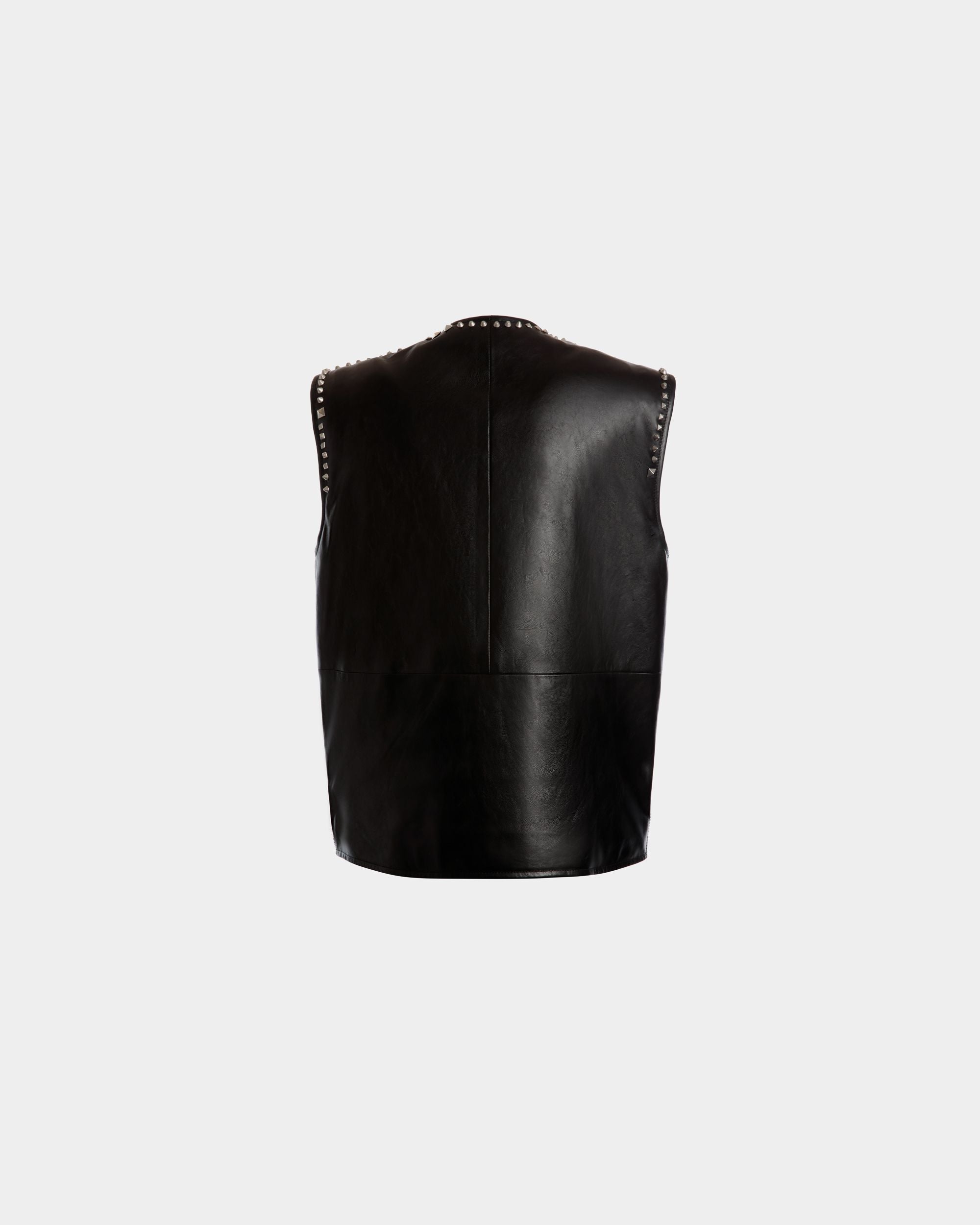 Bally Global - Vest In Black Leather with Studs - Black