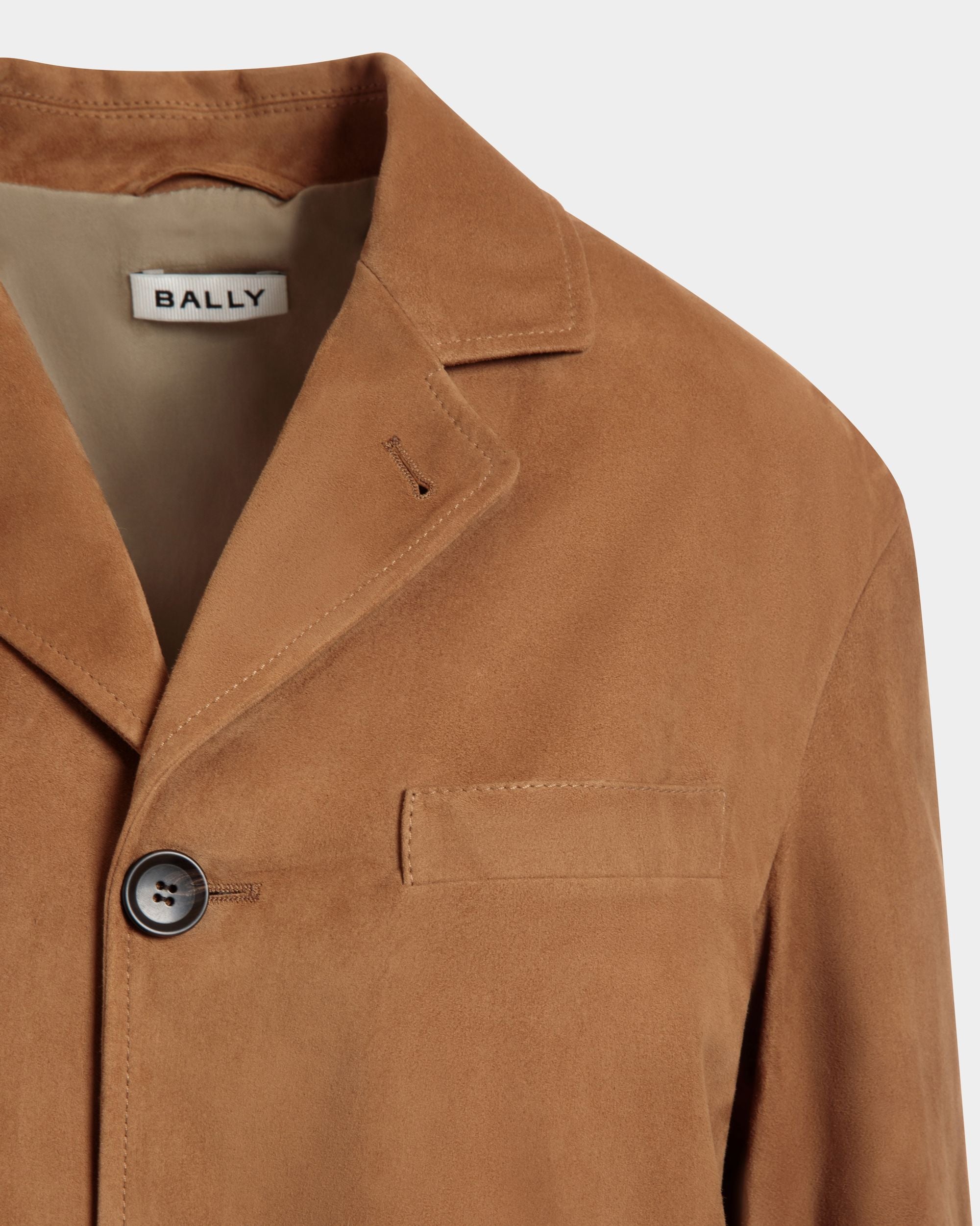 Bally Global - Blazer En Daim Marron - Marron