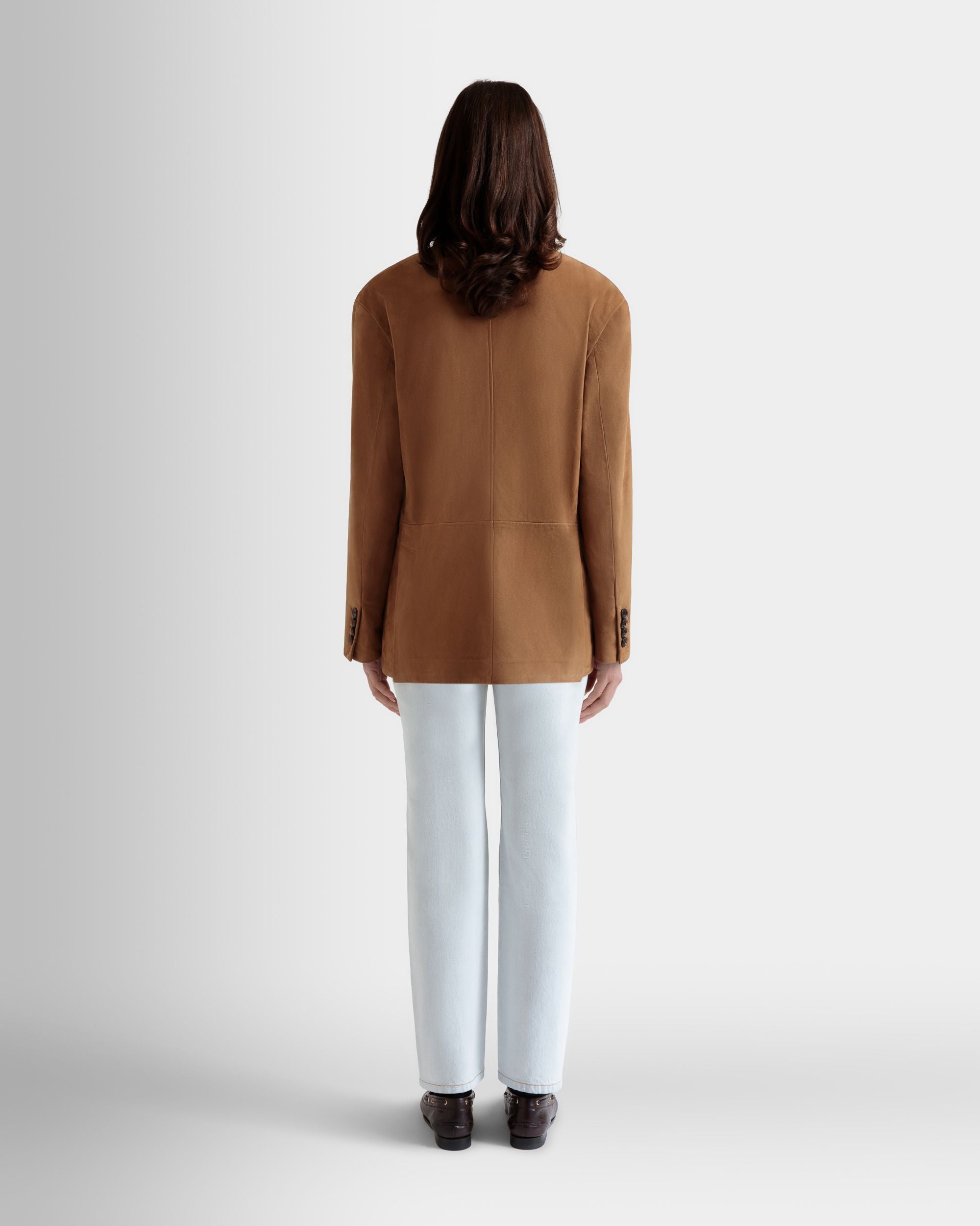 Bally Global - Blazer En Daim Marron - Marron