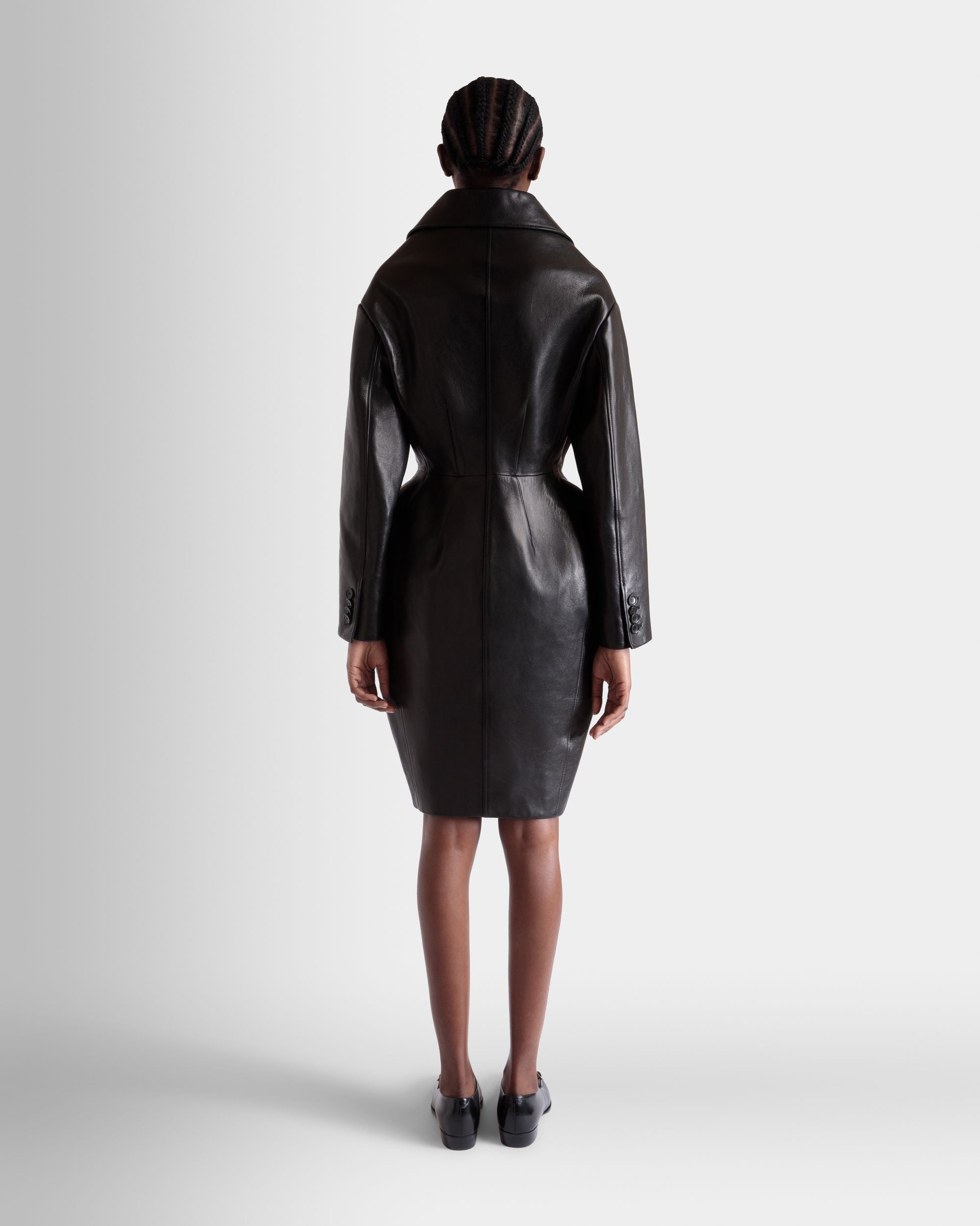 Bally Global - Coat in Black Leather - Noir