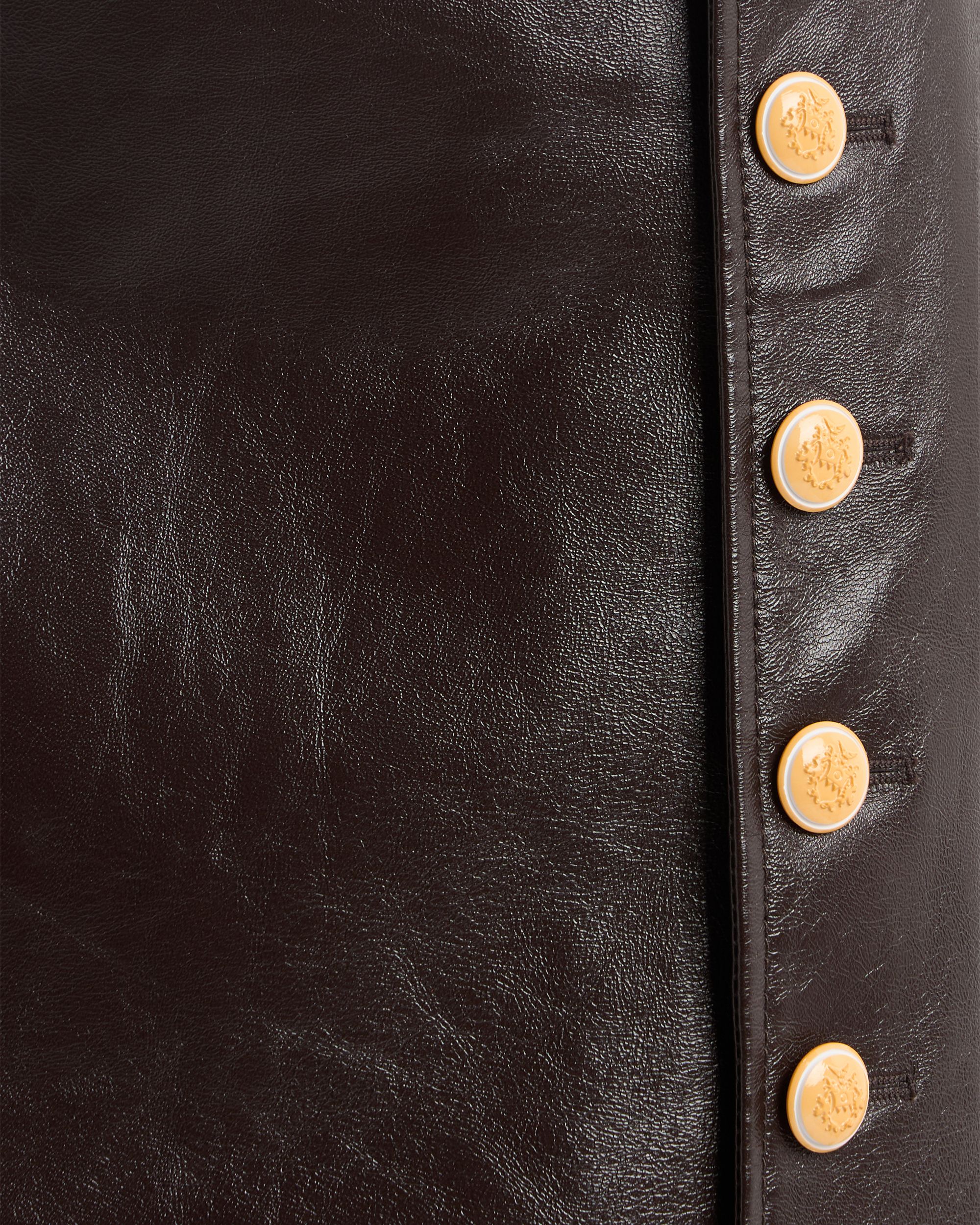 Bally Global - Midi Skirt in Brown Leather - Brown